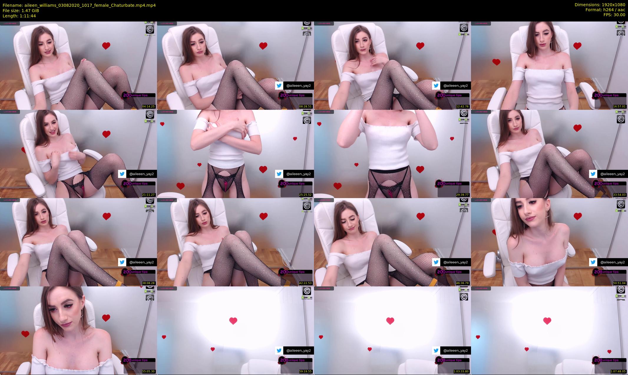 aileen_williams — 72 minute Chaturbate female cam show recording, 1080p, Aug 3, 2020