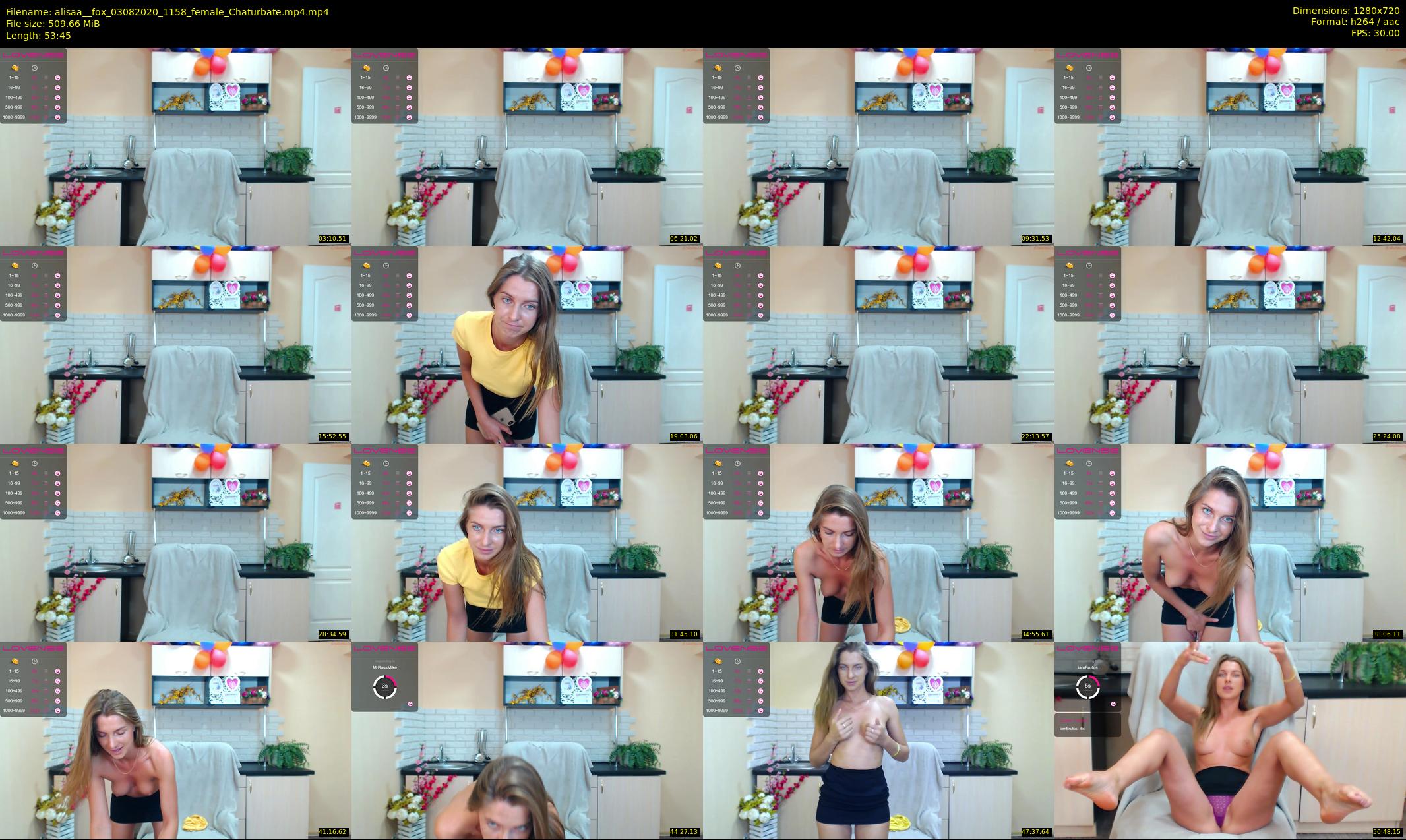 alisaa__fox — 54 minute Chaturbate female cam show recording, 720p, Aug 3, 2020