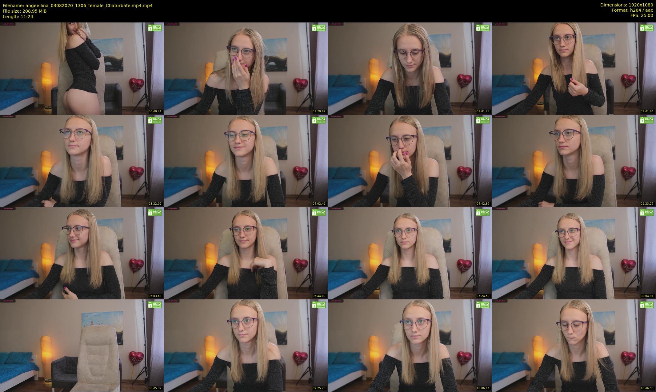 angeellina — 12 minute Chaturbate female cam show recording, 1080p, Aug 3, 2020