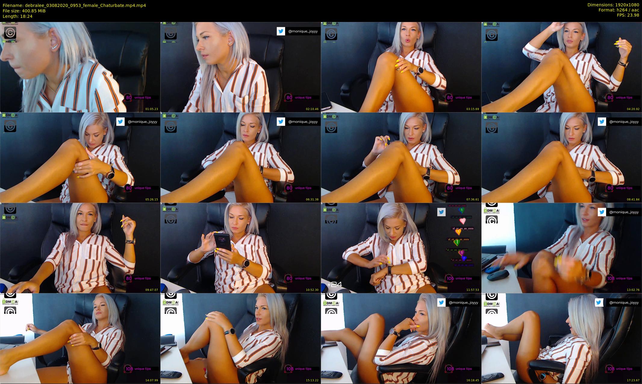 debralee — 19 minute Chaturbate female cam show recording, 1080p, Aug 3, 2020
