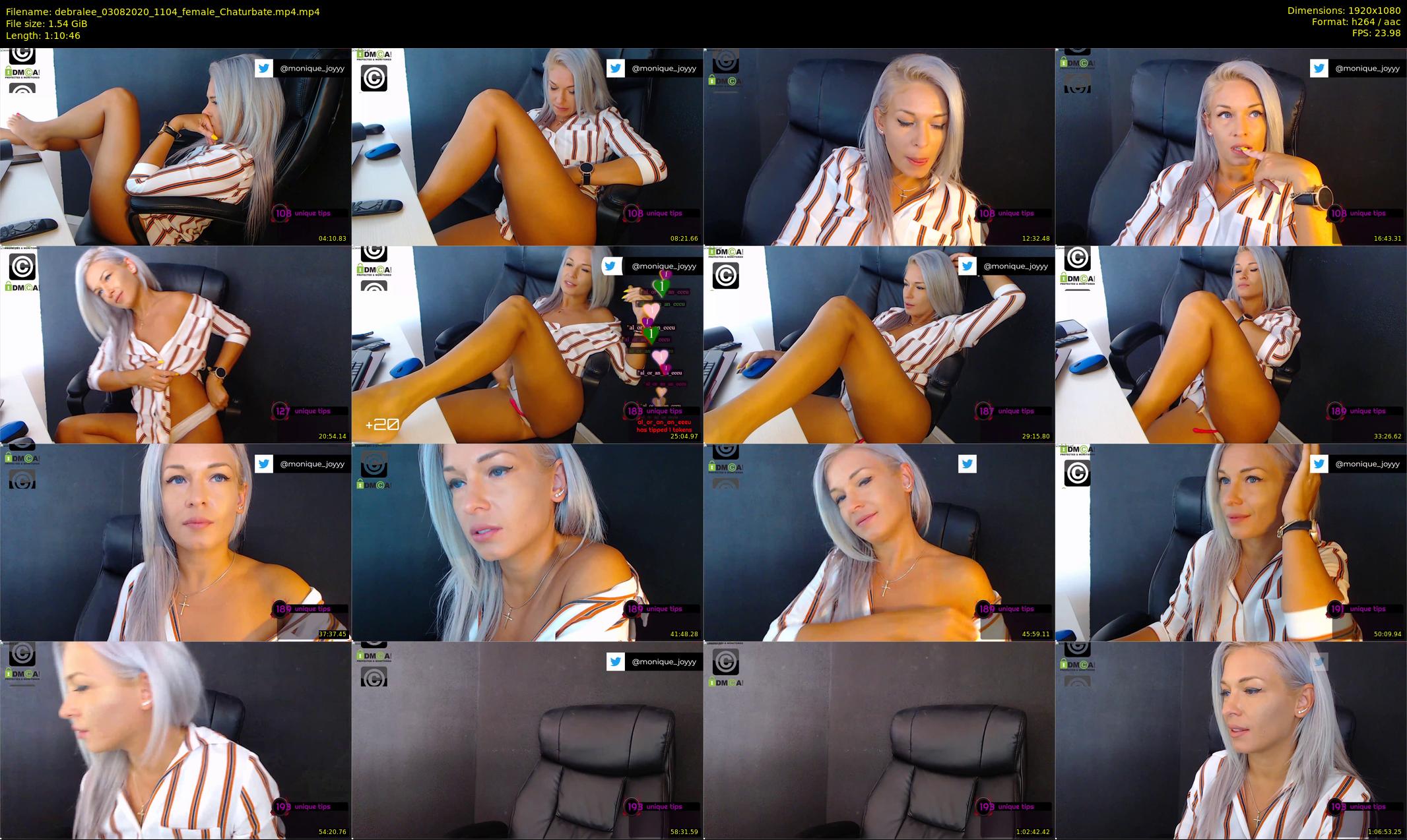 debralee — 71 minute Chaturbate female cam show recording, 1080p, Aug 3, 2020