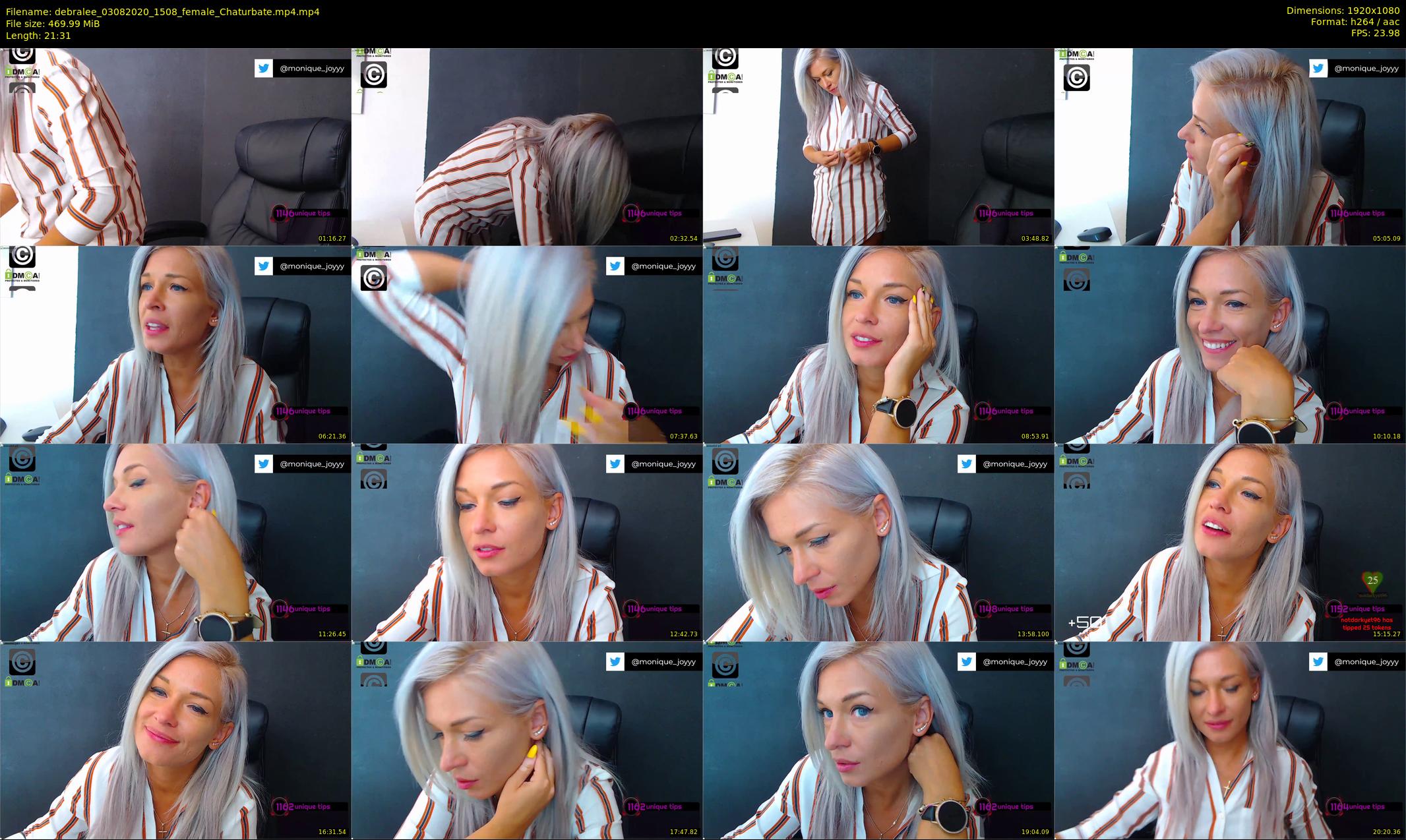 debralee — 22 minute Chaturbate female cam show recording, 1080p, Aug 3, 2020