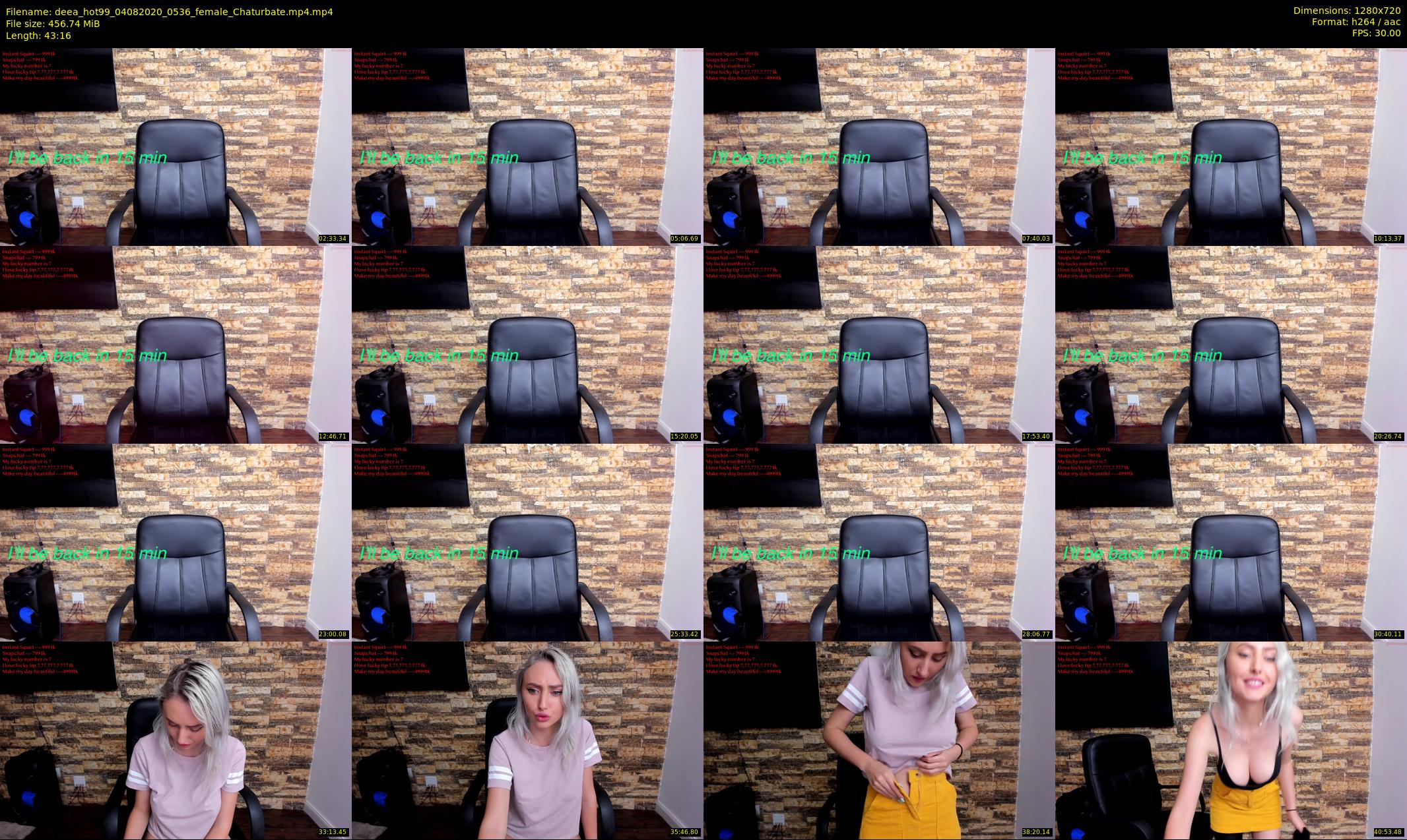 deea_hot99 — 44 minute Chaturbate female cam show recording, 720p, Aug 4, 2020