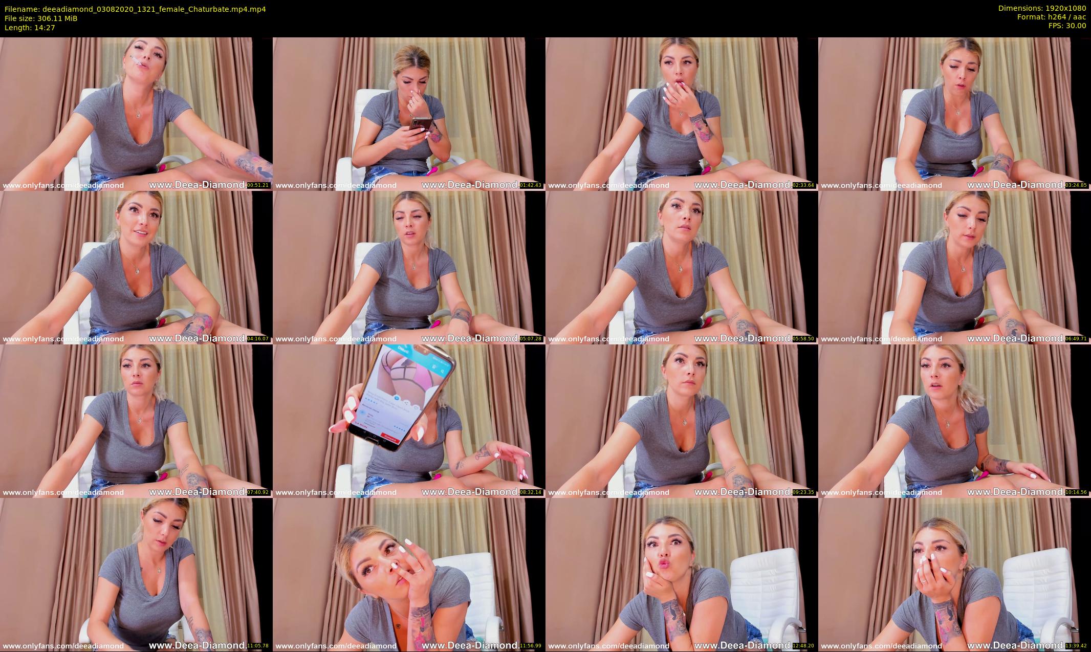 deeadiamond — 15 minute Chaturbate female cam show recording, 1080p, Aug 3, 2020