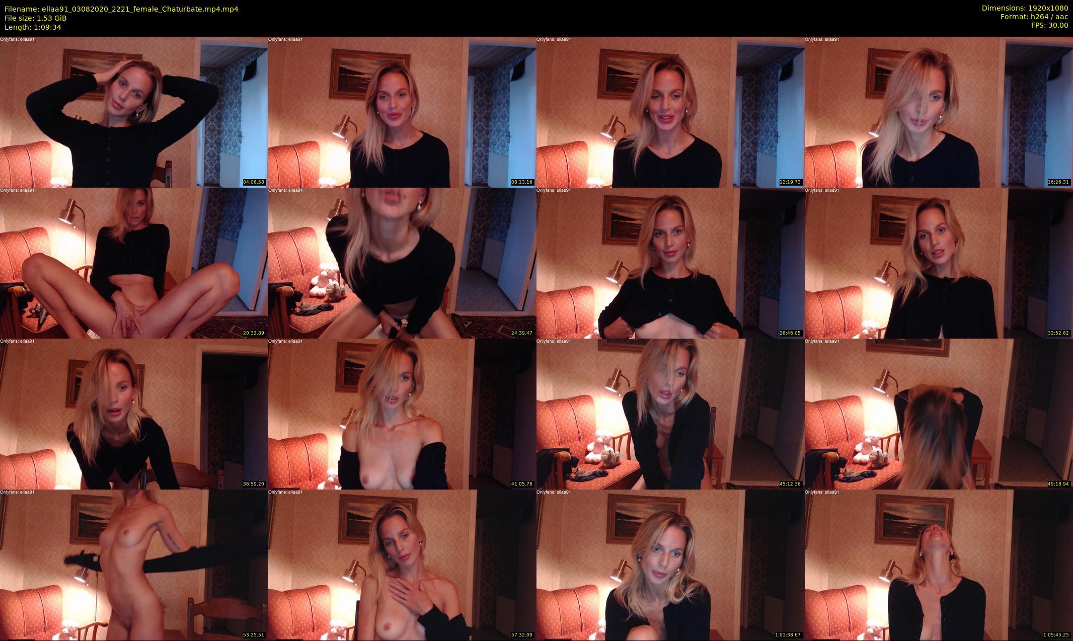 ellaa91 — 70 minute Chaturbate female cam show recording, 1080p, Aug 3, 2020