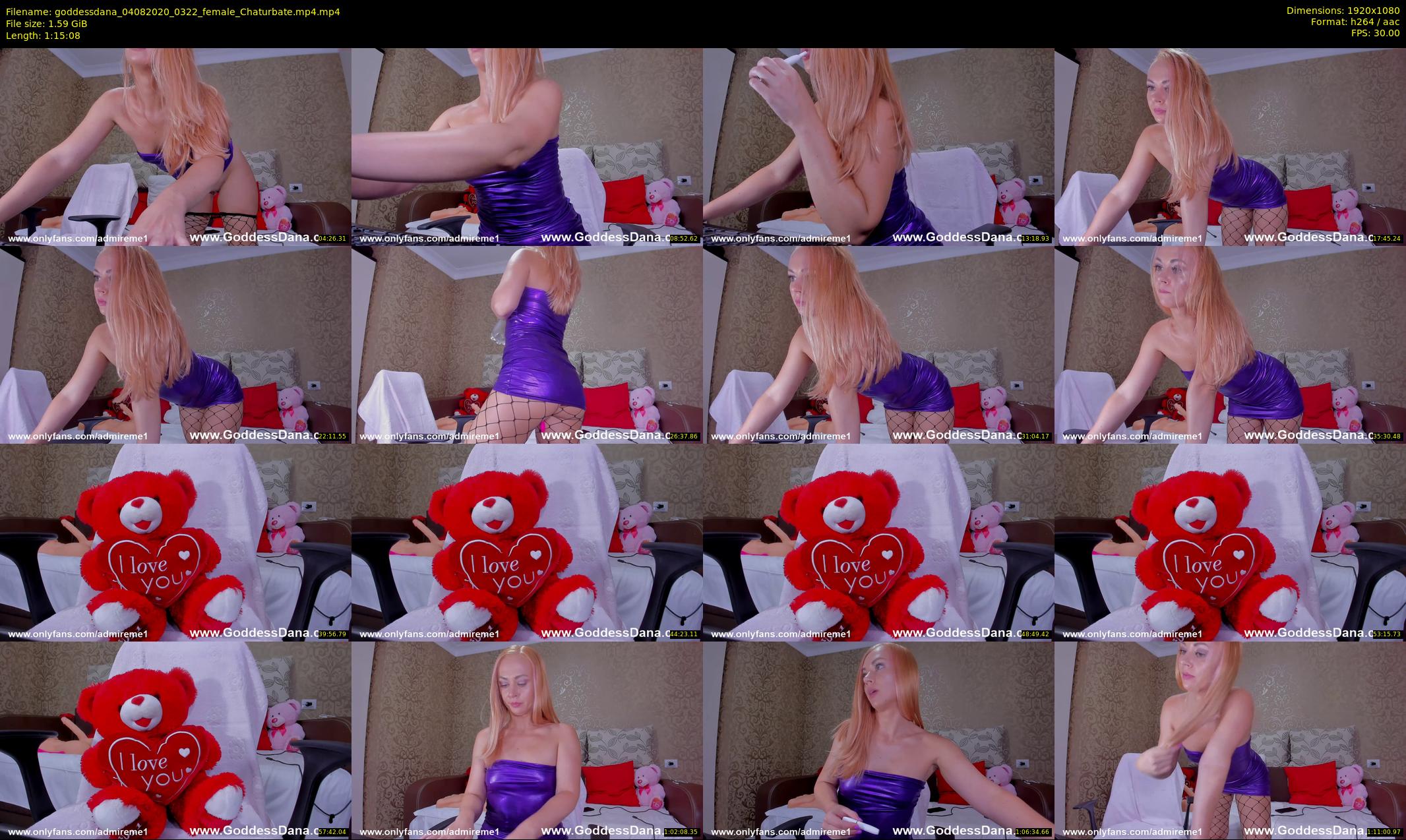goddessdana — 76 minute Chaturbate female cam show recording, 1080p, Aug 4, 2020