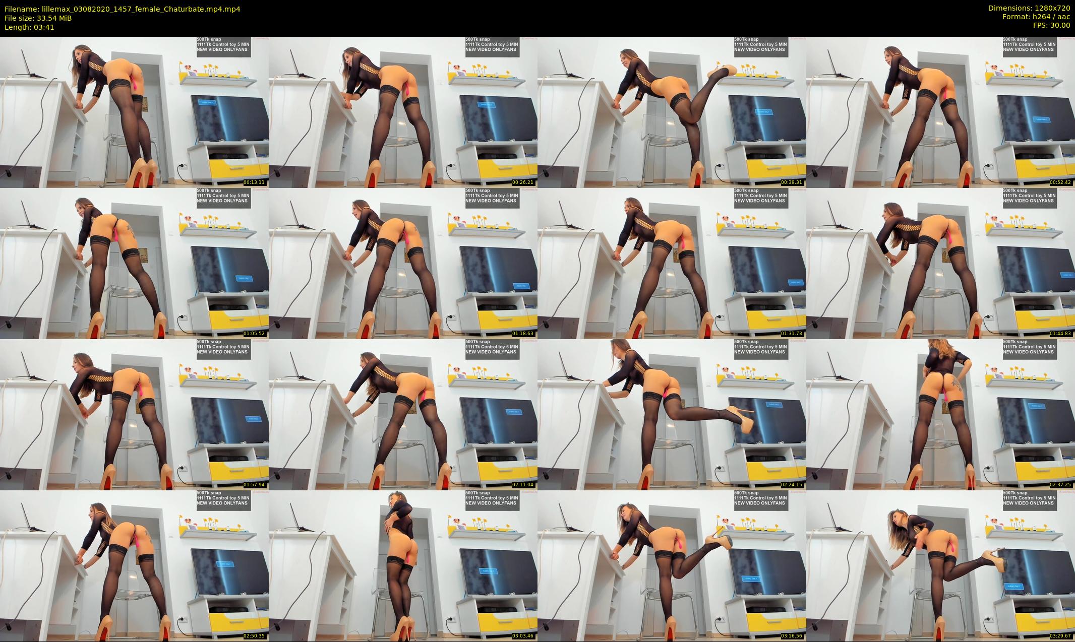 lillemax — 4 minute Chaturbate female cam show recording, 720p, Aug 3, 2020