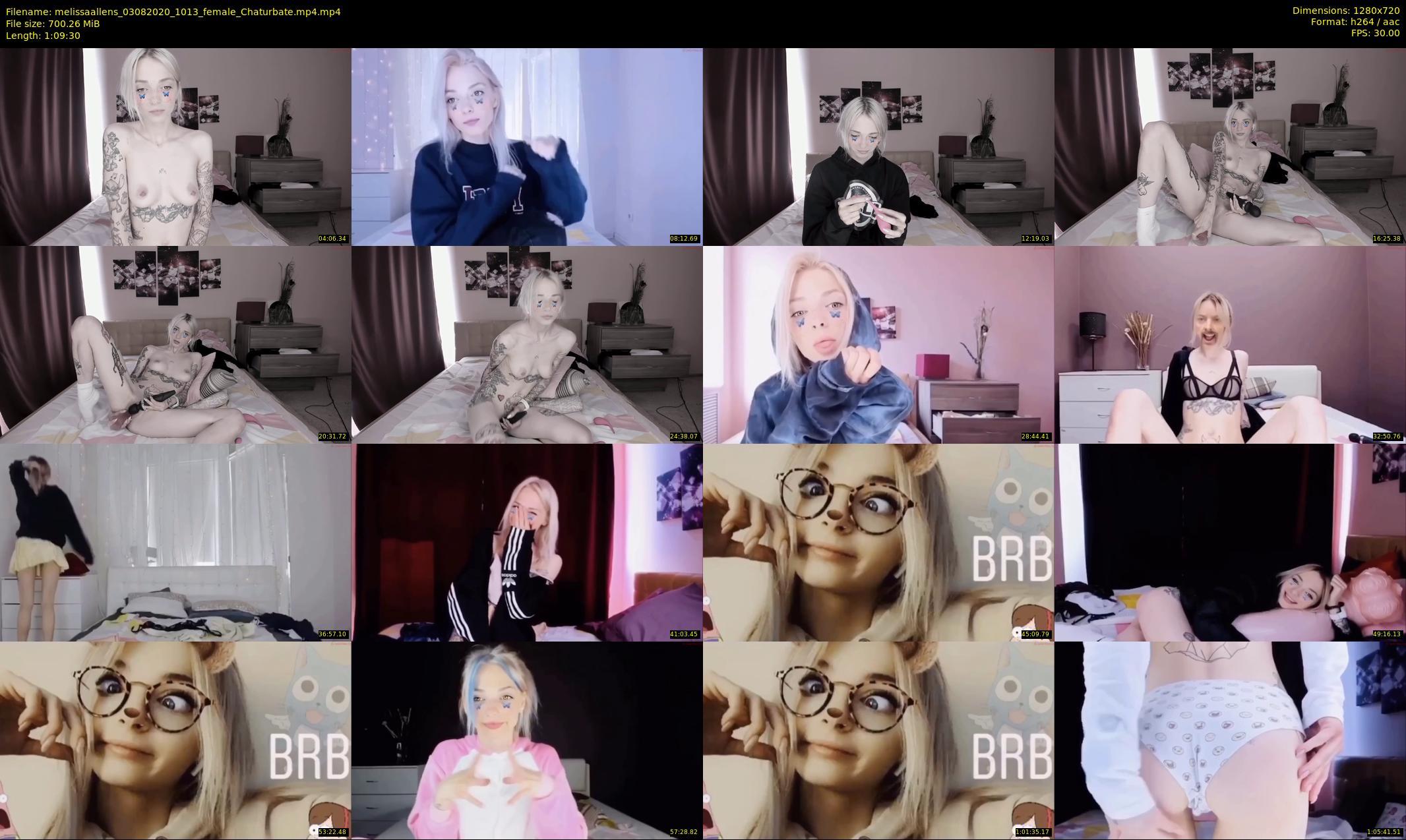 melissaallens — 70 minute Chaturbate female cam show recording, 720p, Aug 3, 2020