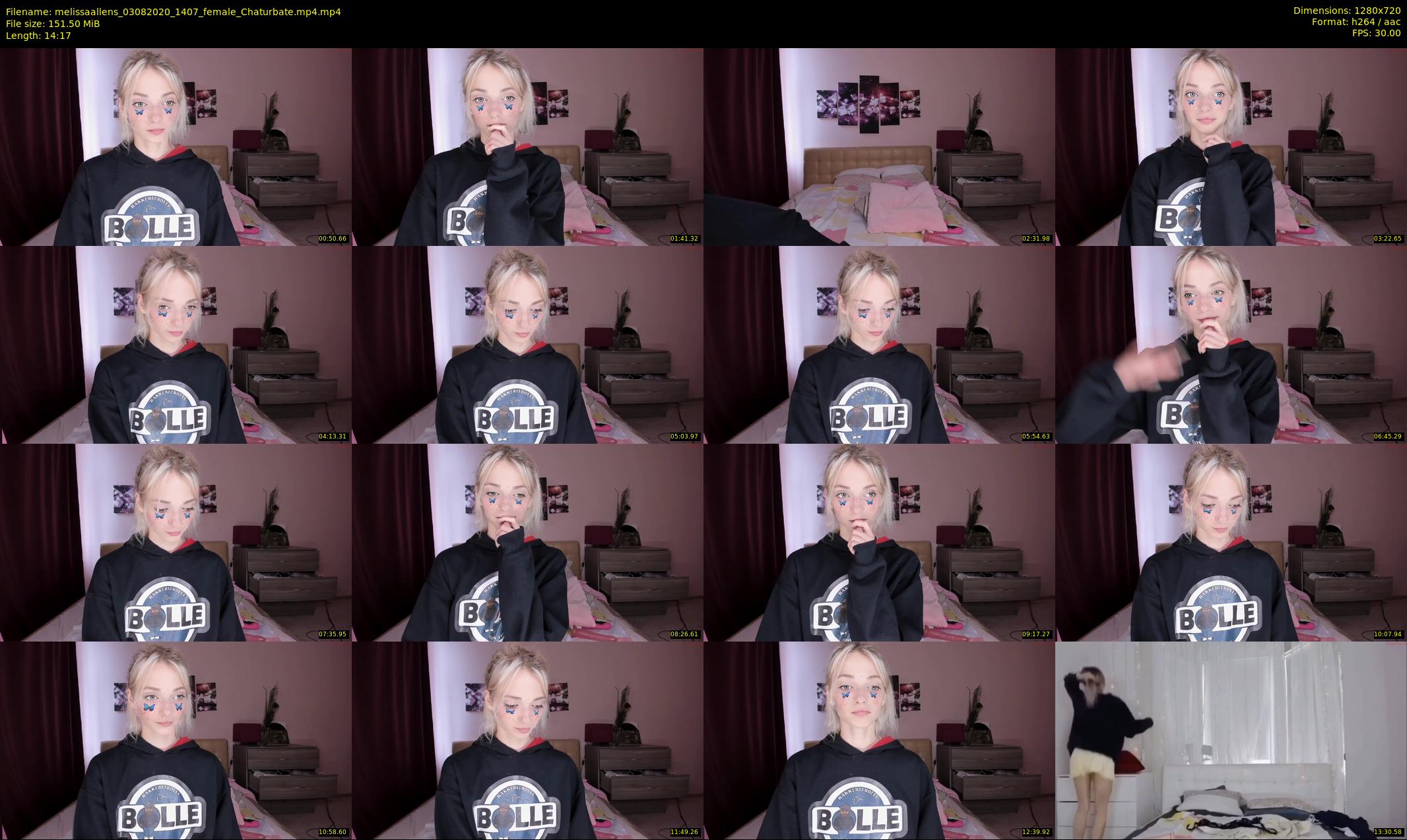 melissaallens — 15 minute Chaturbate female cam show recording, 720p, Aug 3, 2020