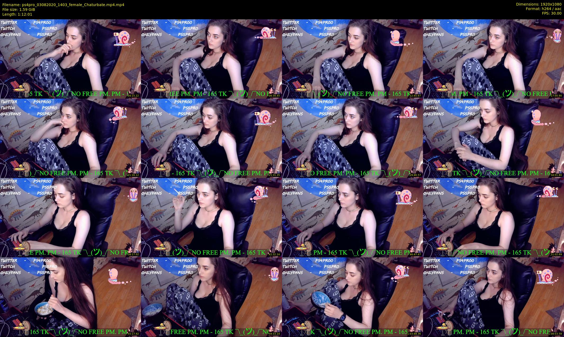 ps4pro — 73 minute Chaturbate female cam show recording, 1080p, Aug 3, 2020