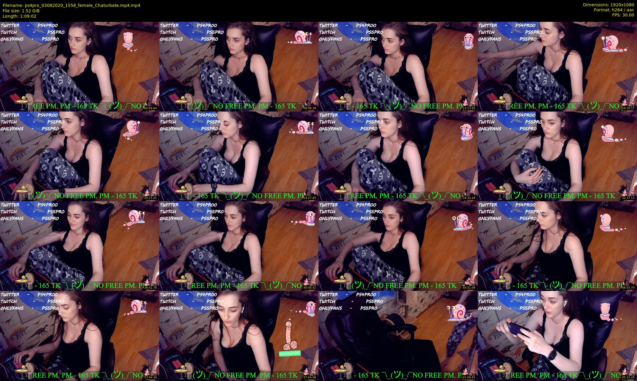 ps4pro — 70 minute Chaturbate female cam show recording, 1080p, Aug 3, 2020