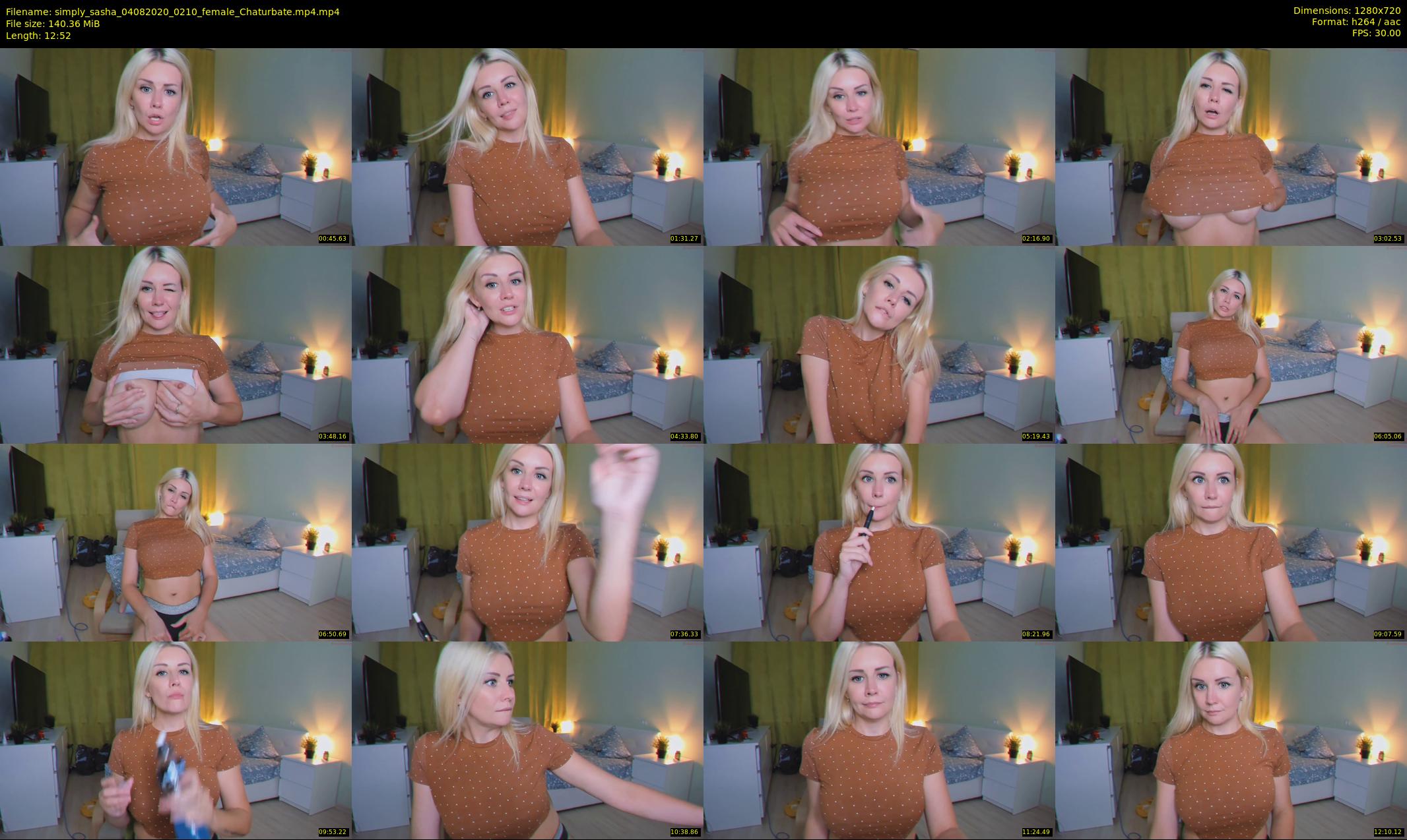 simply_sasha — 13 minute Chaturbate female cam show recording, 720p, Aug 4, 2020