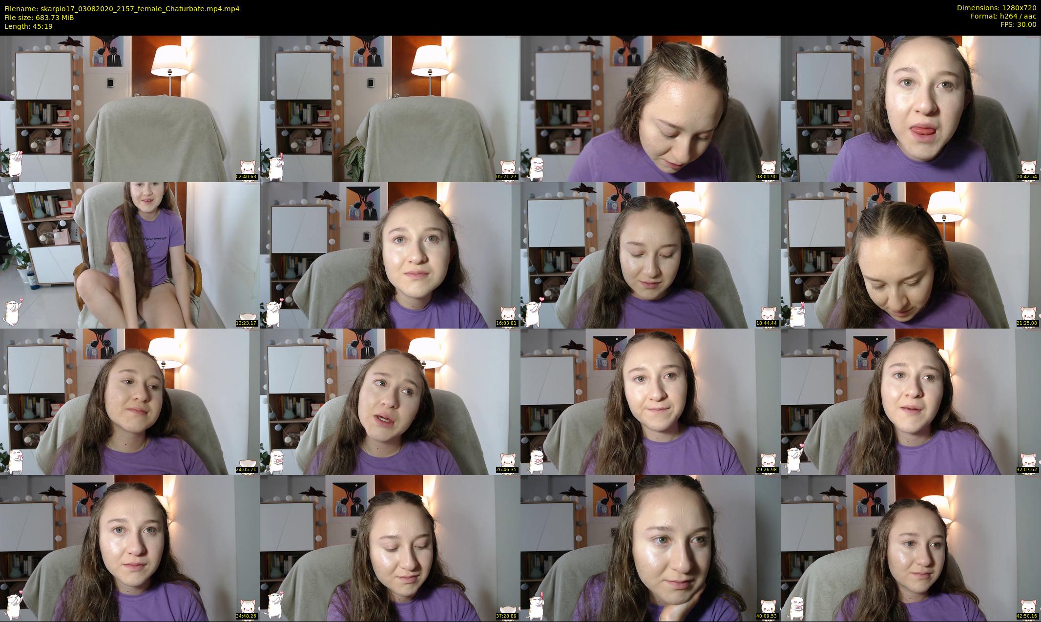 skarpio17 — 46 minute Chaturbate female cam show recording, 720p, Aug 3, 2020
