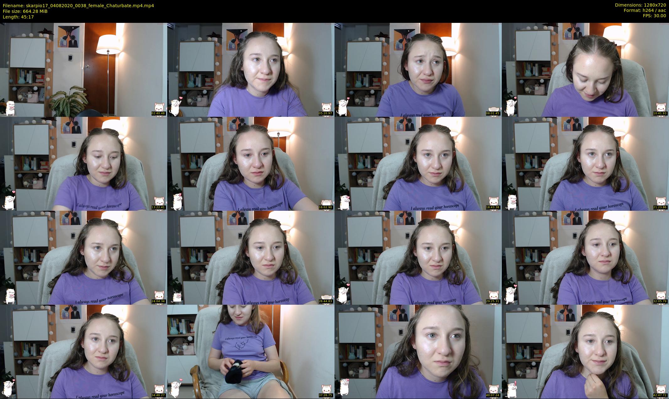 skarpio17 — 46 minute Chaturbate female cam show recording, 720p, Aug 4, 2020