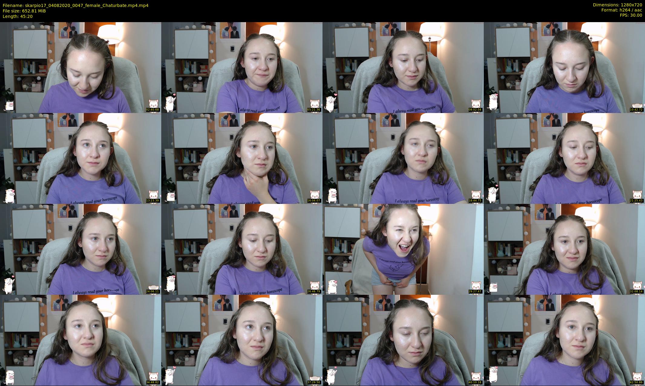 skarpio17 — 46 minute Chaturbate female cam show recording, 720p, Aug 4, 2020