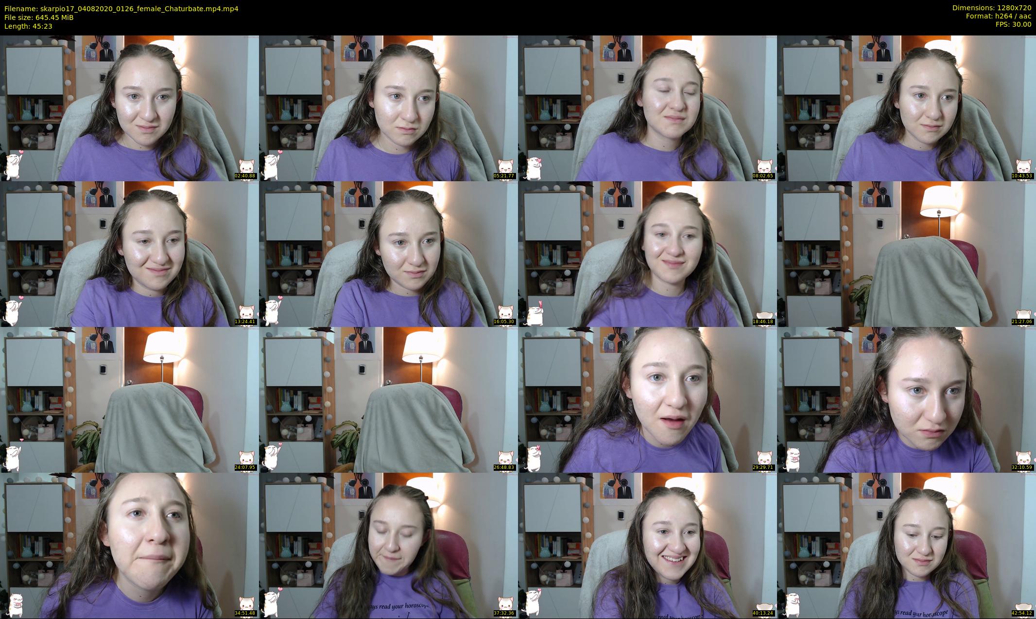 skarpio17 — 46 minute Chaturbate female cam show recording, 720p, Aug 4, 2020