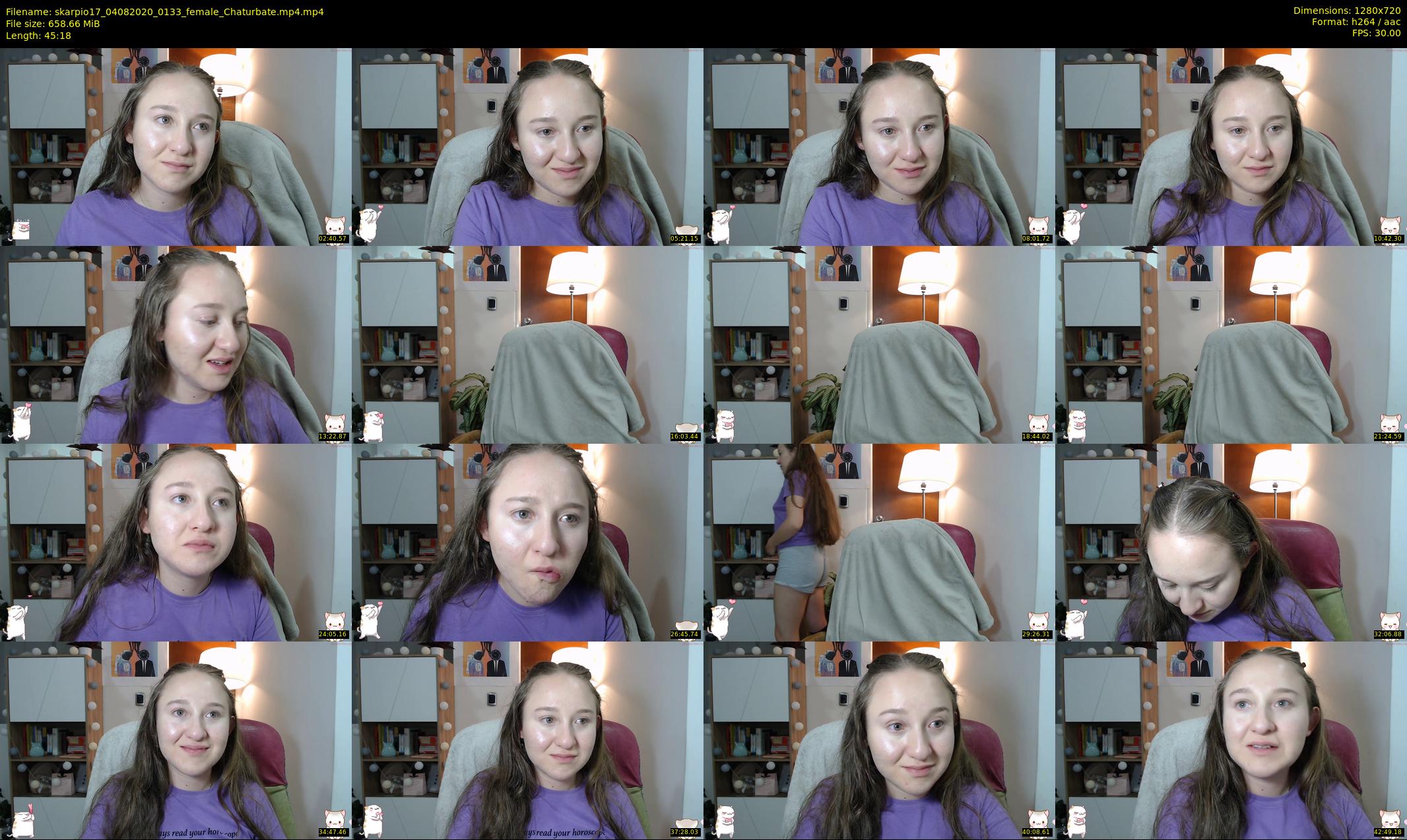 skarpio17 — 46 minute Chaturbate female cam show recording, 720p, Aug 4, 2020