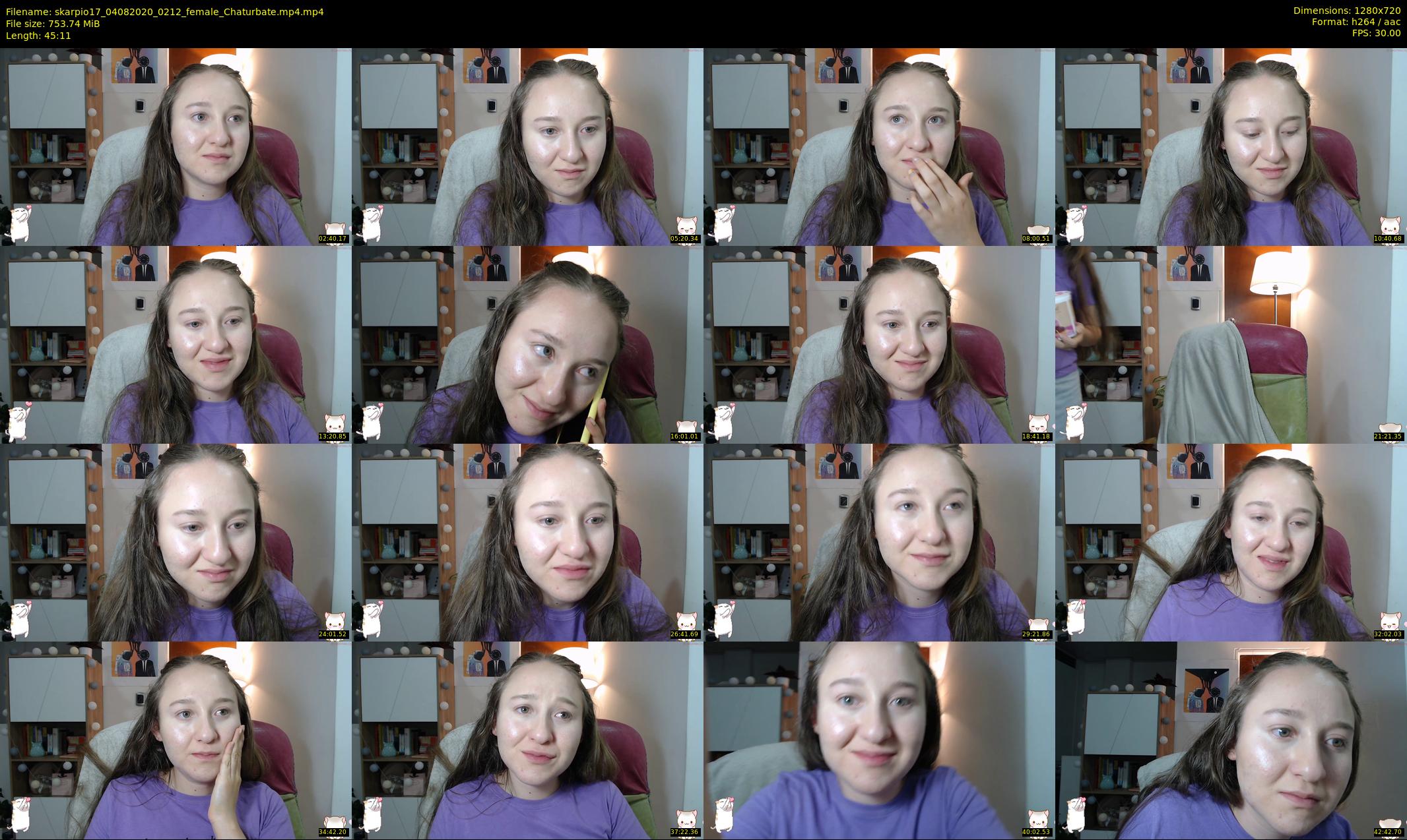 skarpio17 — 46 minute Chaturbate female cam show recording, 720p, Aug 4, 2020