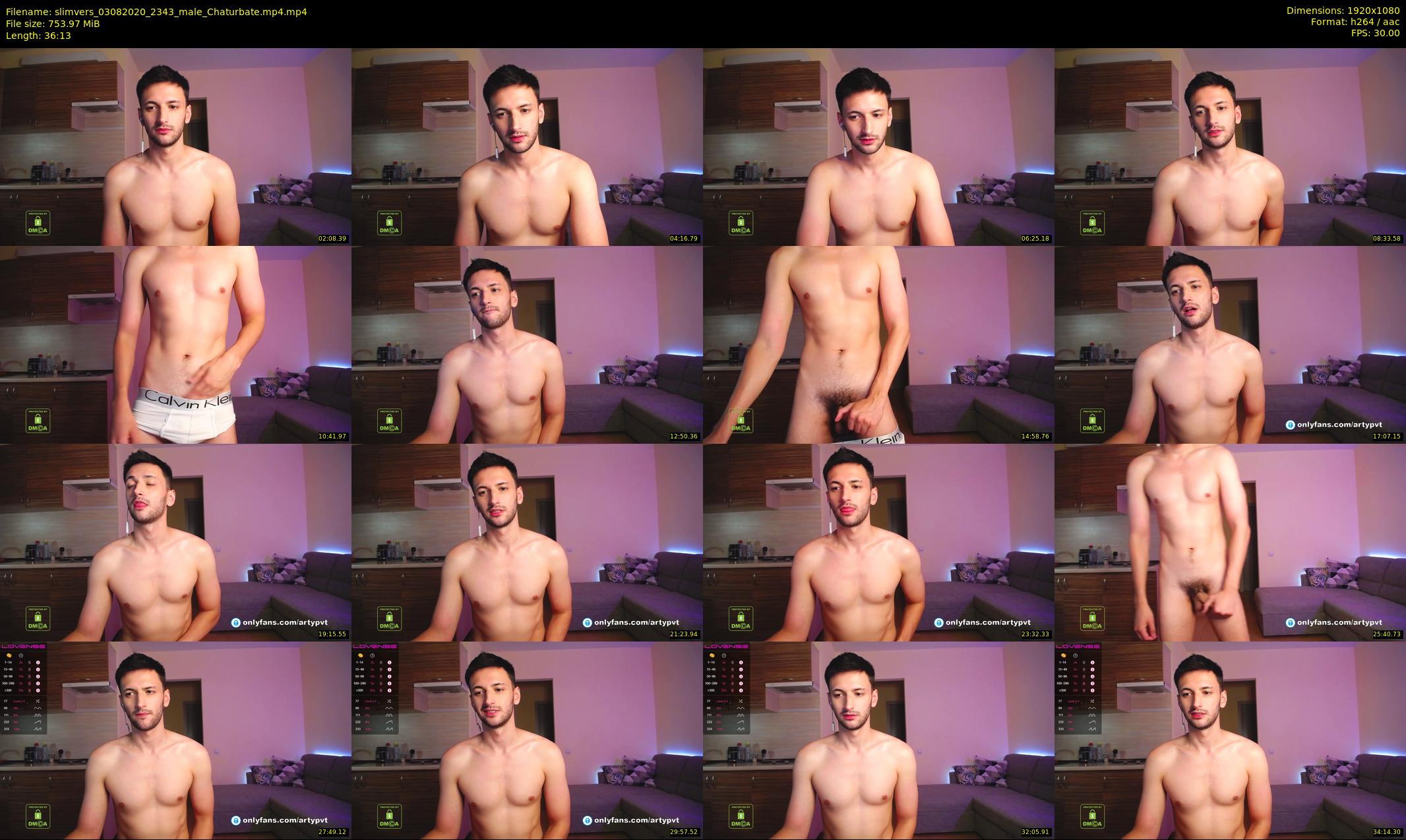slimvers — 37 minute Chaturbate male cam show recording, 1080p, Aug 3, 2020