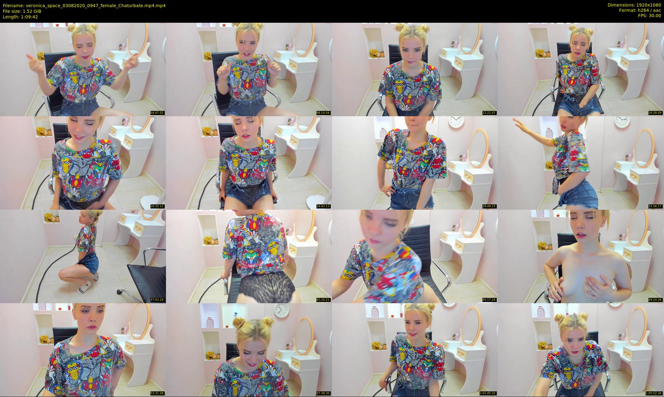 veronica_space — 70 minute Chaturbate female cam show recording, 1080p, Aug 3, 2020
