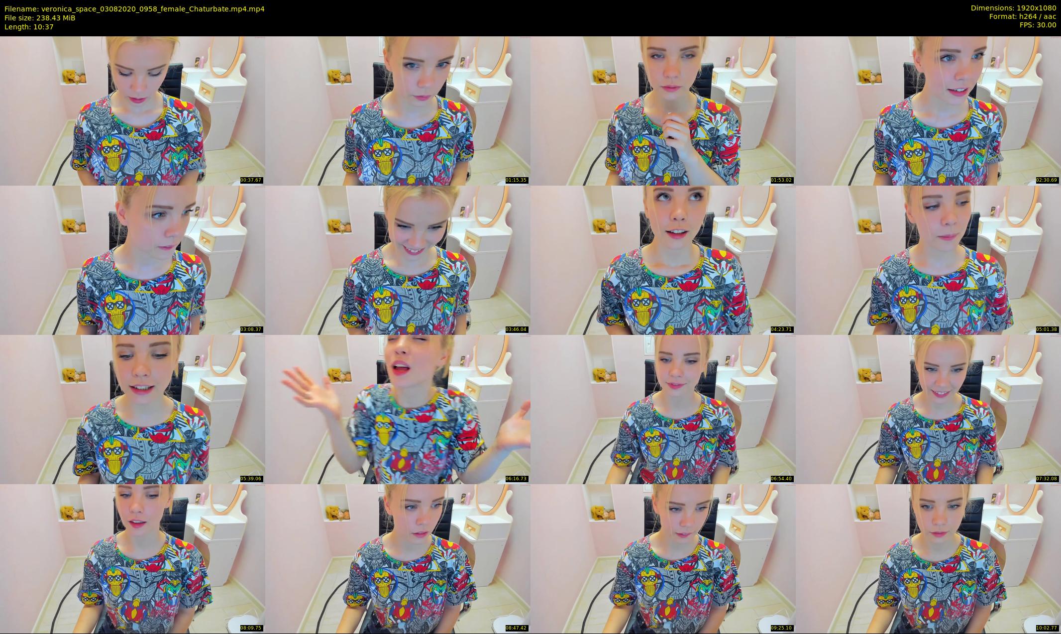 veronica_space — 11 minute Chaturbate female cam show recording, 1080p, Aug 3, 2020