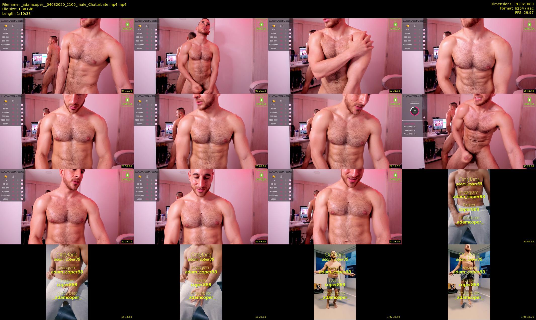 _adamcoper_ — 71 minute Chaturbate male cam show recording, 1080p, Aug 4, 2020