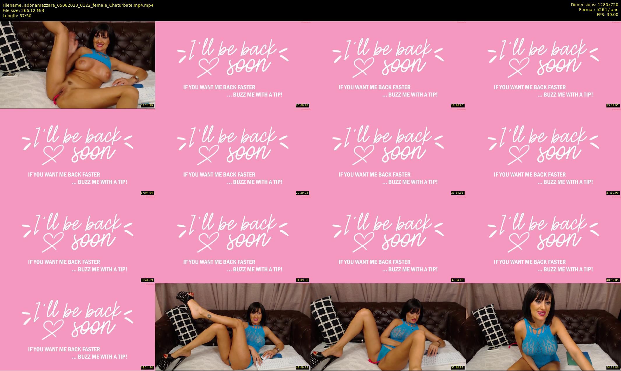 adonamazzara — 58 minute Chaturbate female cam show recording, 720p, Aug 5, 2020