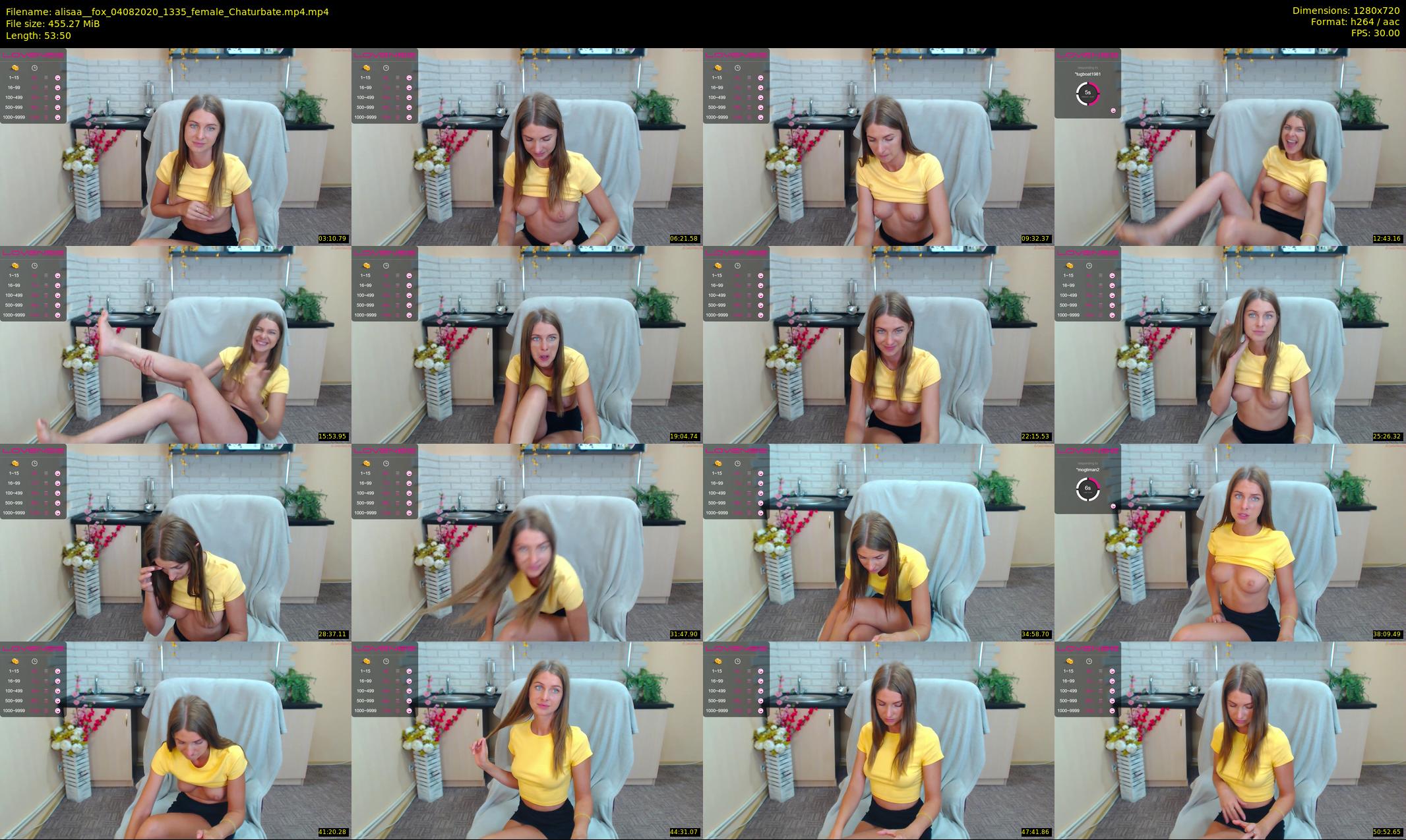 alisaa__fox — 54 minute Chaturbate female cam show recording, 720p, Aug 4, 2020