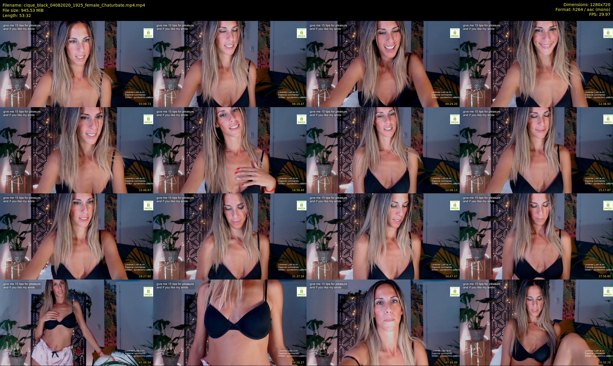 cique_black — 54 minute Chaturbate female cam show recording, 720p, Aug 4, 2020