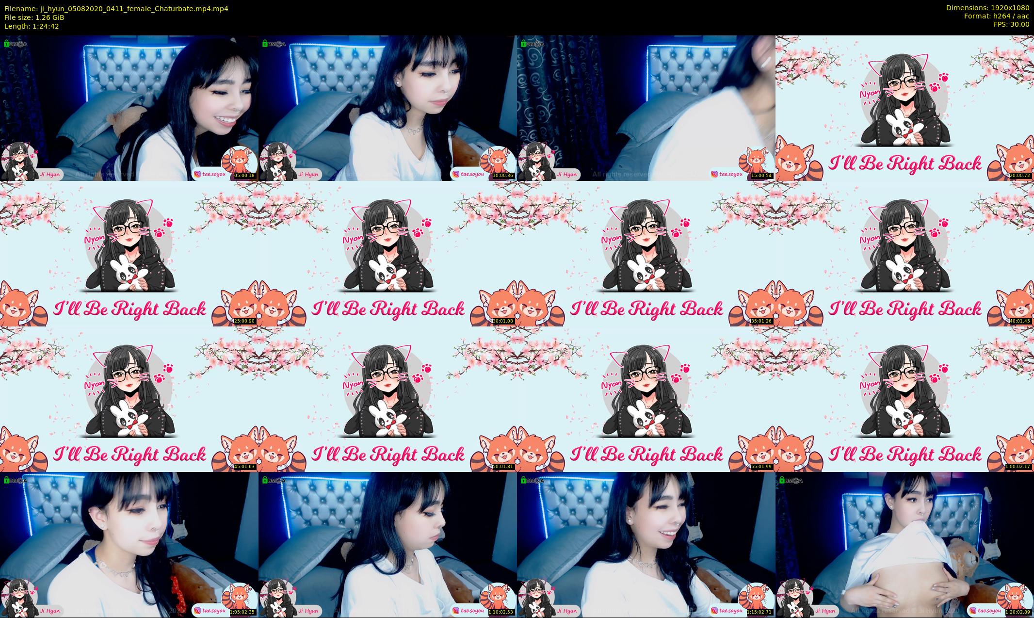 ji_hyun — 85 minute Chaturbate female cam show recording, 1080p, Aug 5, 2020
