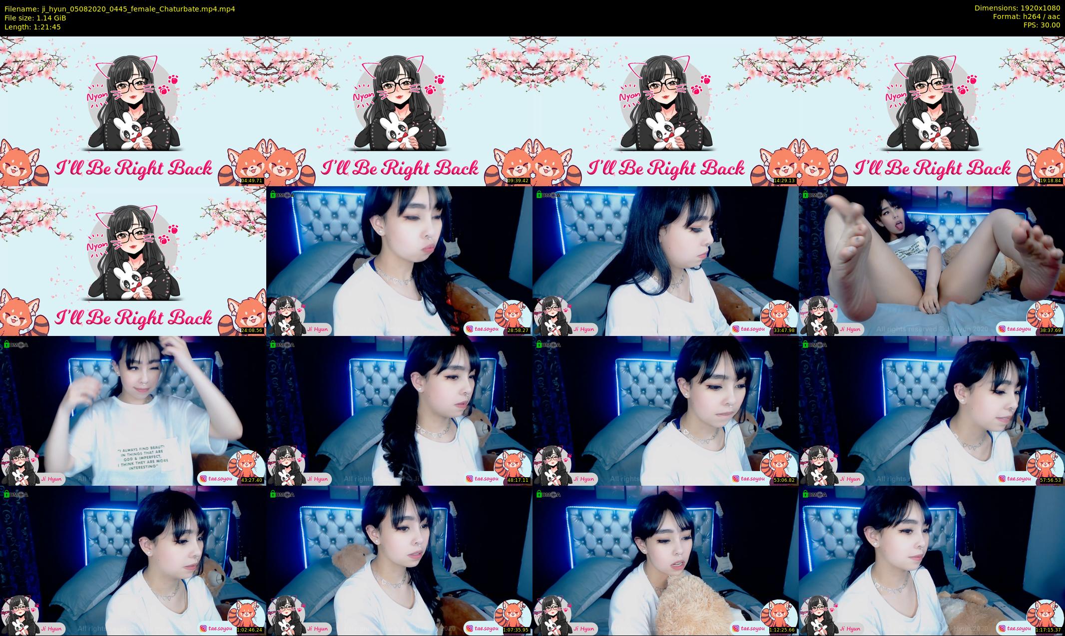 ji_hyun — 82 minute Chaturbate female cam show recording, 1080p, Aug 5, 2020