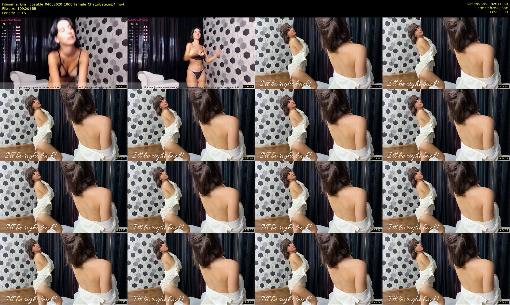 kim__possible — 14 minute Chaturbate female cam show recording, 1080p, Aug 4, 2020