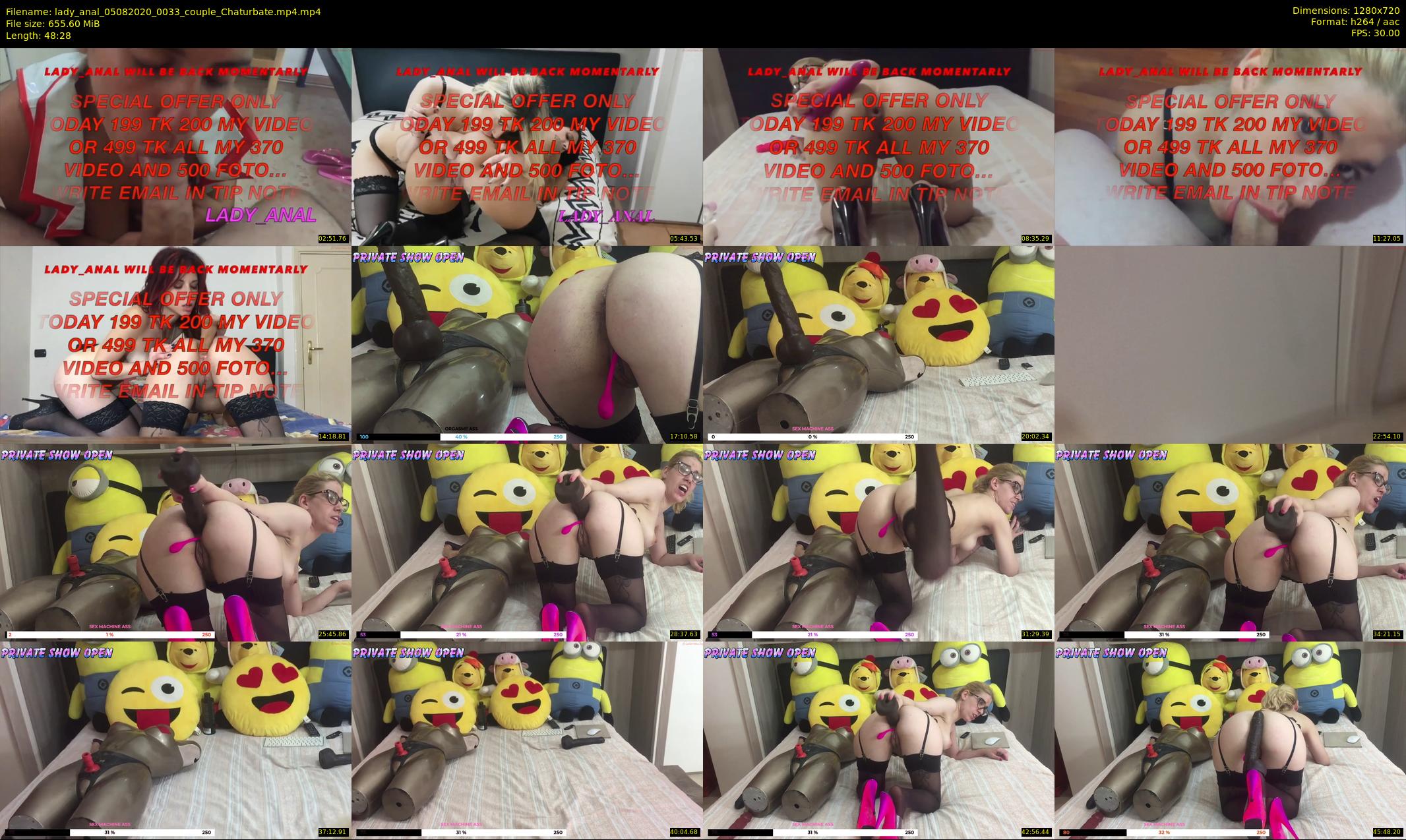 lady_anal — 49 minute Chaturbate female cam show recording, 720p, Aug 5, 2020