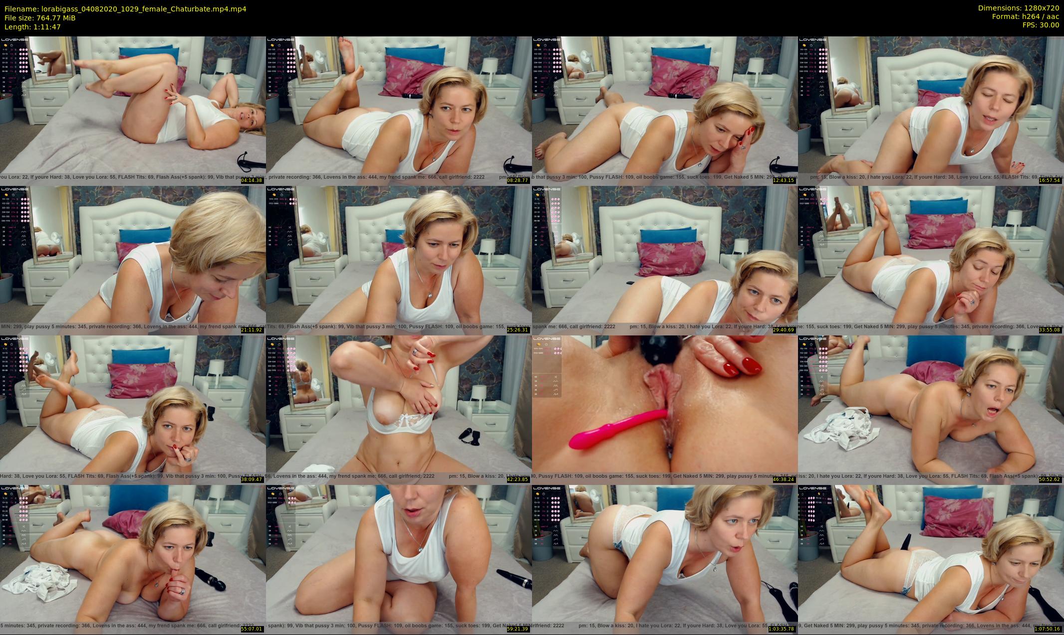 lorabigass — 72 minute Chaturbate female cam show recording, 720p, Aug 4, 2020
