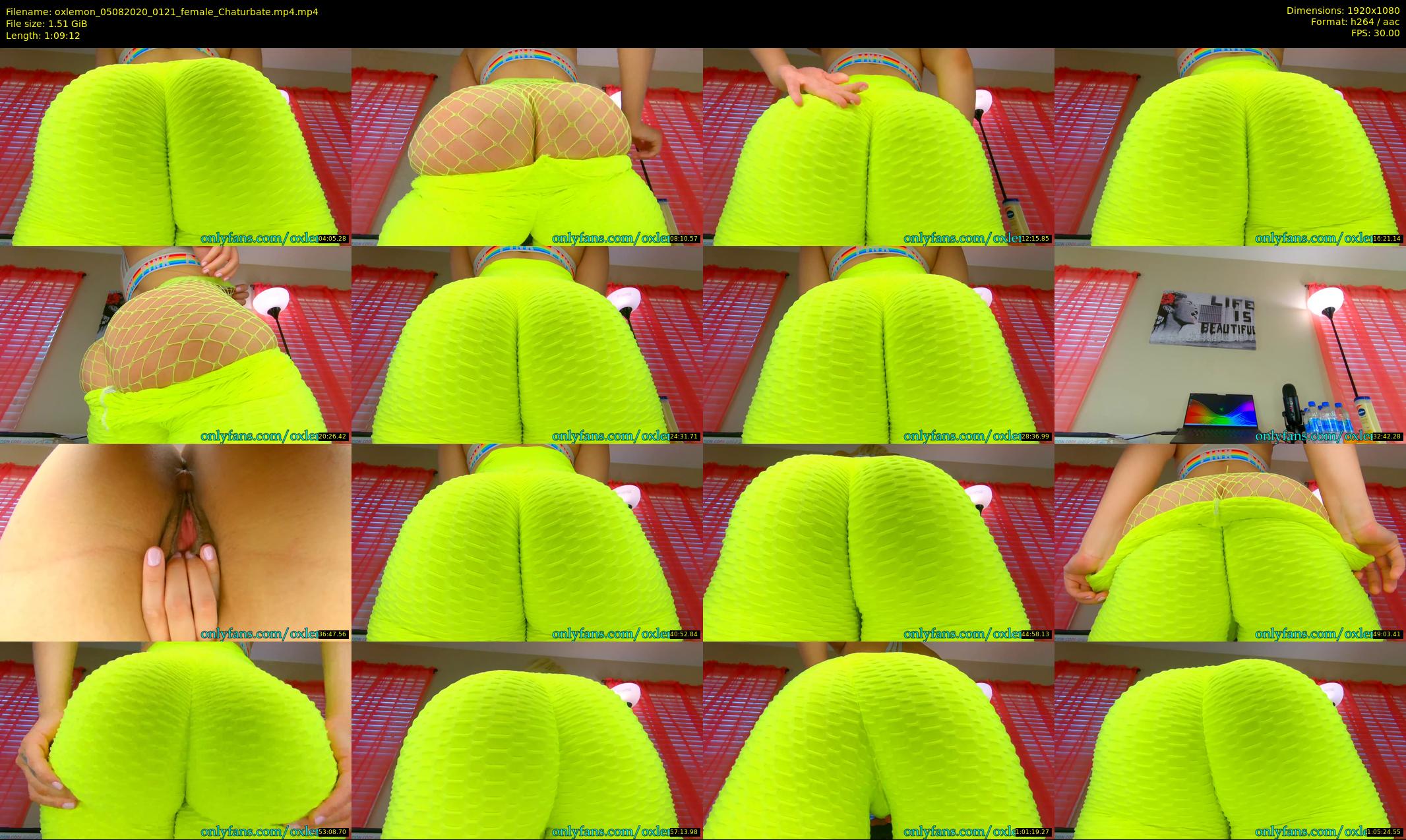 oxlemon — 70 minute Chaturbate female cam show recording, 1080p, Aug 5, 2020