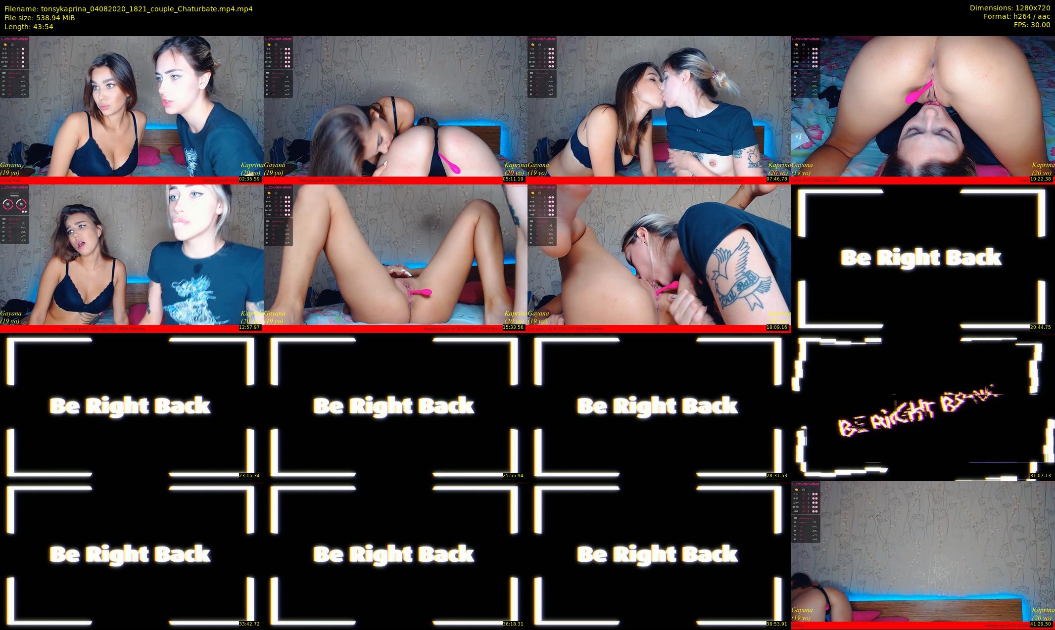 tonsykaprina — 44 minute Chaturbate couple cam show recording, 720p, Aug 4, 2020