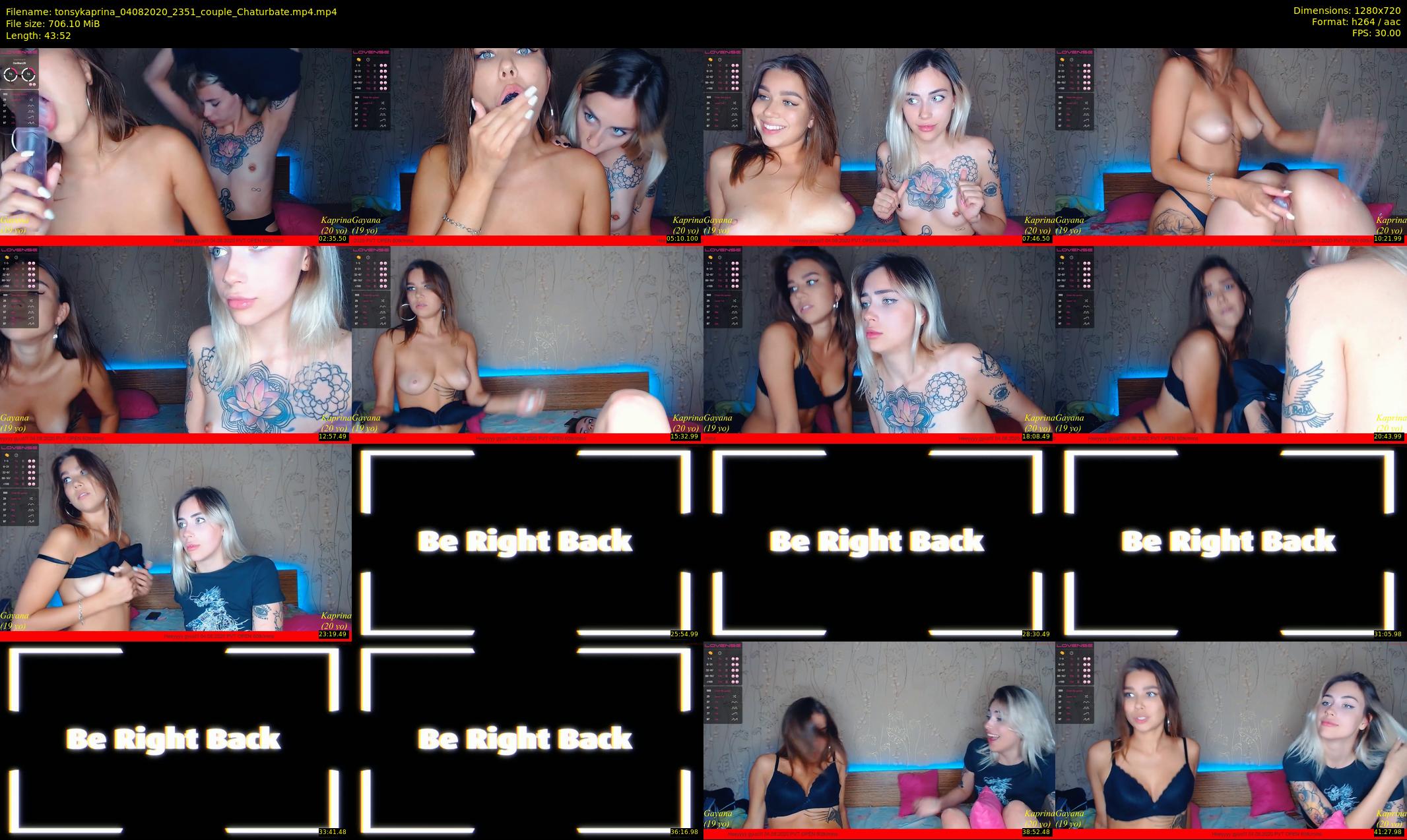 tonsykaprina — 44 minute Chaturbate couple cam show recording, 720p, Aug 4, 2020