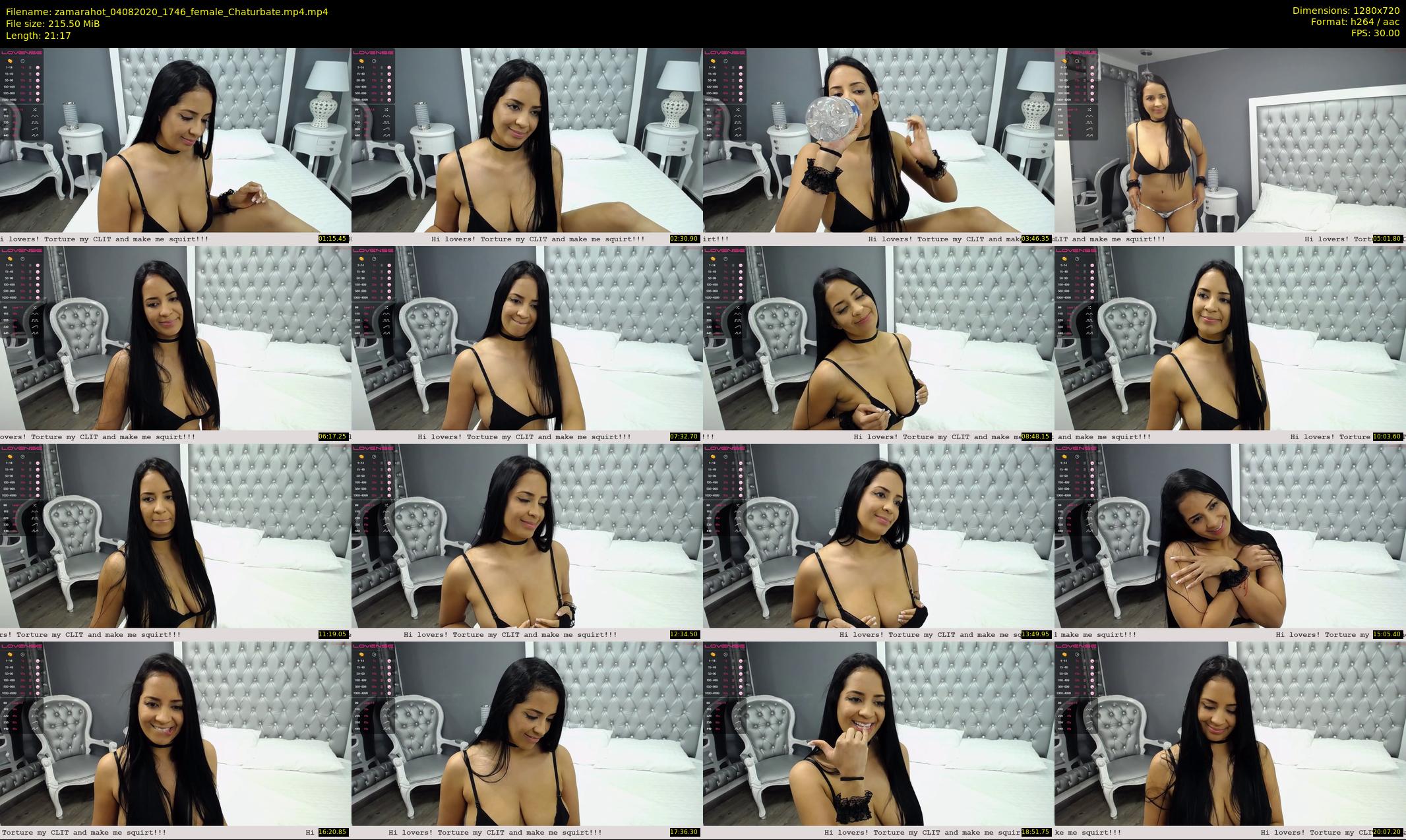 zamarahot — 22 minute Chaturbate female cam show recording, 720p, Aug 4, 2020