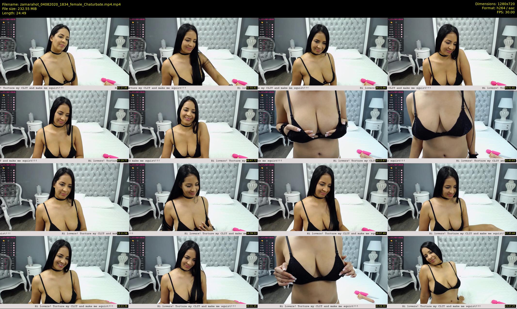 zamarahot — 25 minute Chaturbate female cam show recording, 720p, Aug 4, 2020