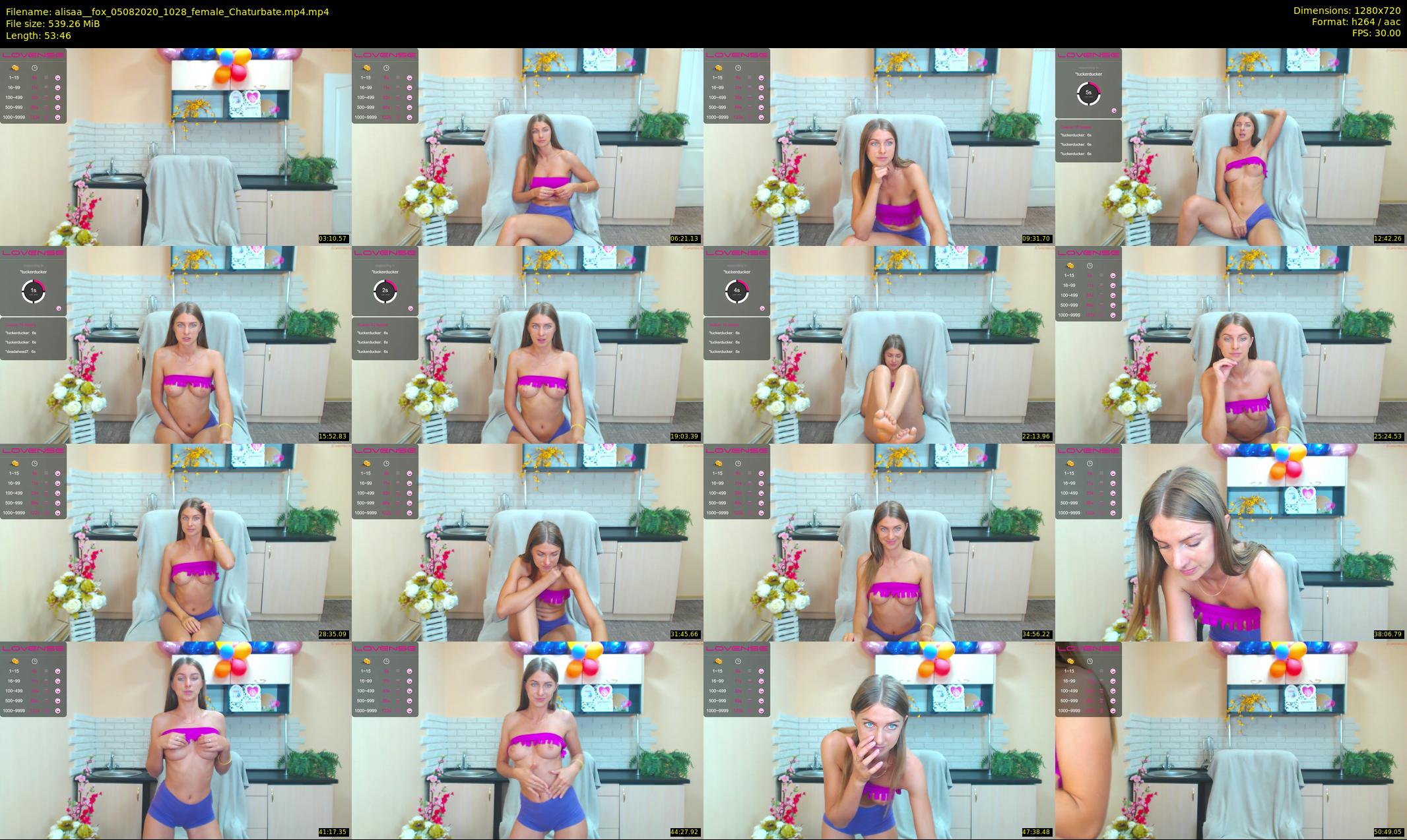 alisaa__fox — 54 minute Chaturbate female cam show recording, 720p, Aug 5, 2020