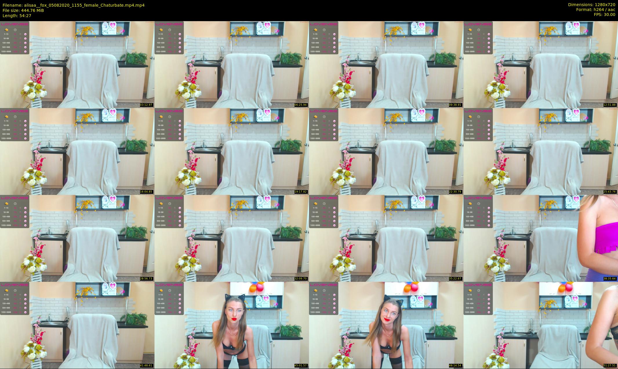 alisaa__fox — 55 minute Chaturbate female cam show recording, 720p, Aug 5, 2020