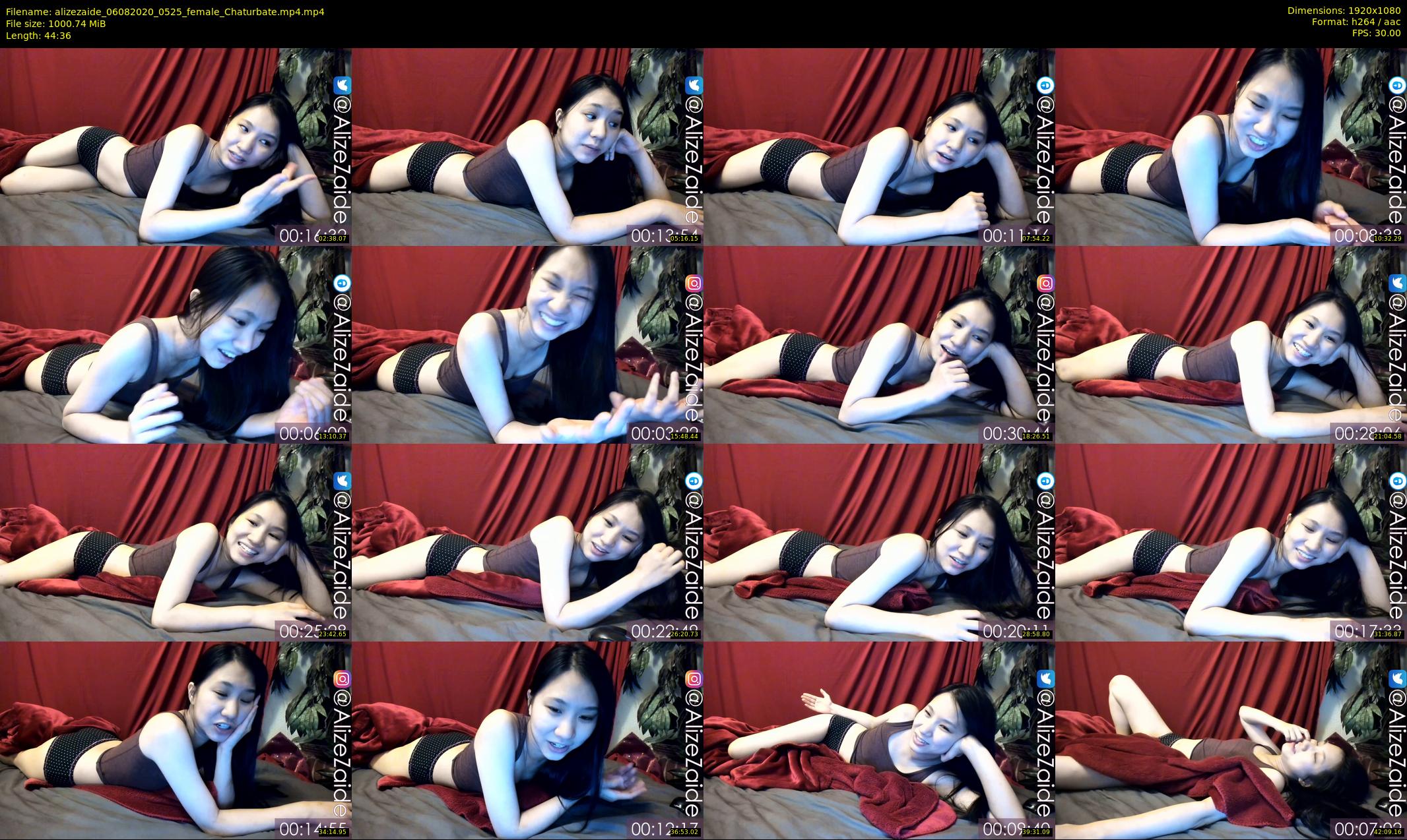 alizezaide — 45 minute Chaturbate female cam show recording, 1080p, Aug 6, 2020