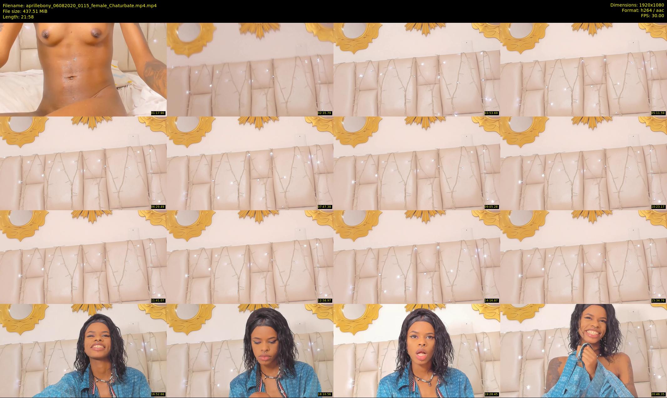 aprillebony — 22 minute Chaturbate female cam show recording, 1080p, Aug 6, 2020