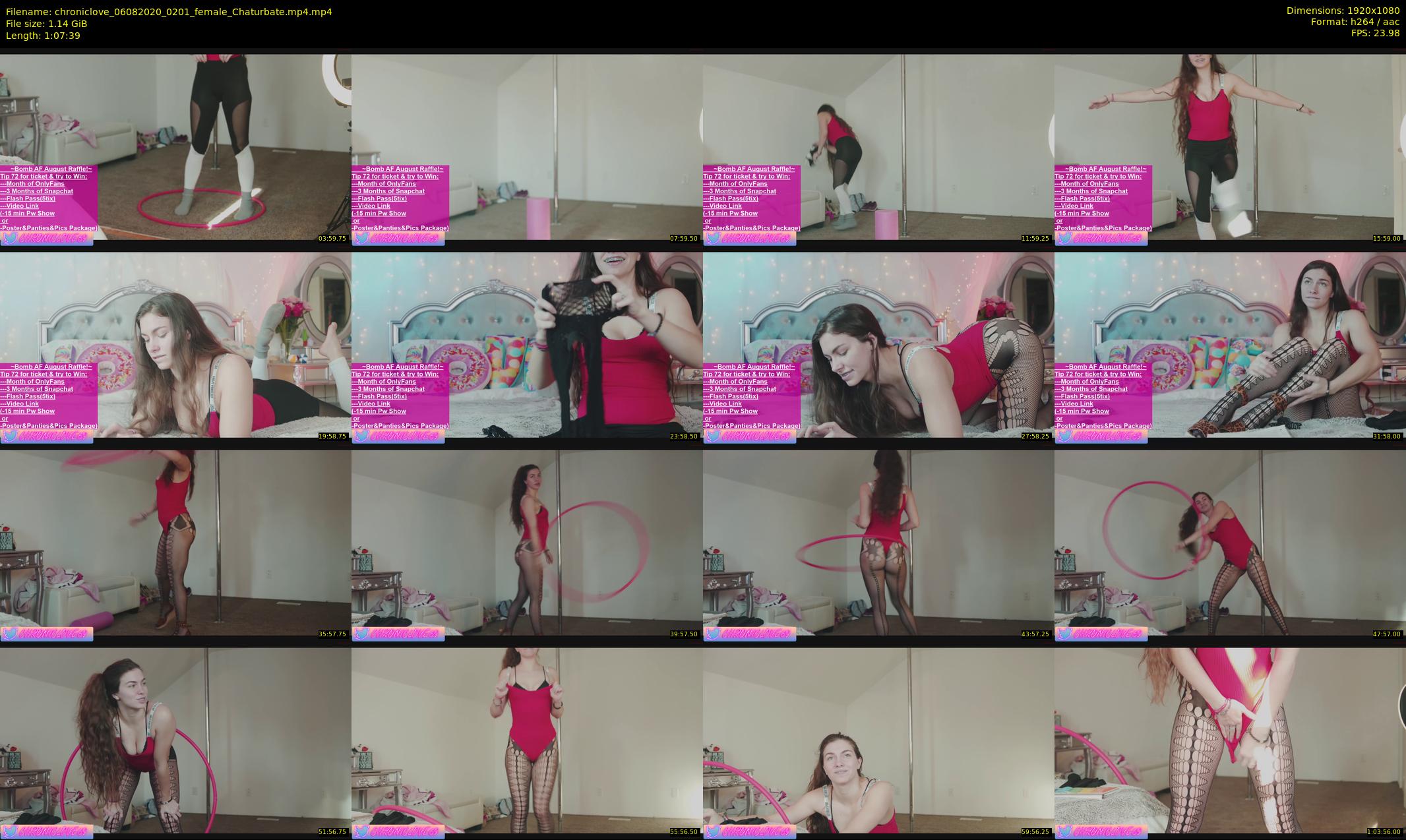 chroniclove — 68 minute Chaturbate female cam show recording, 1080p, Aug 6, 2020