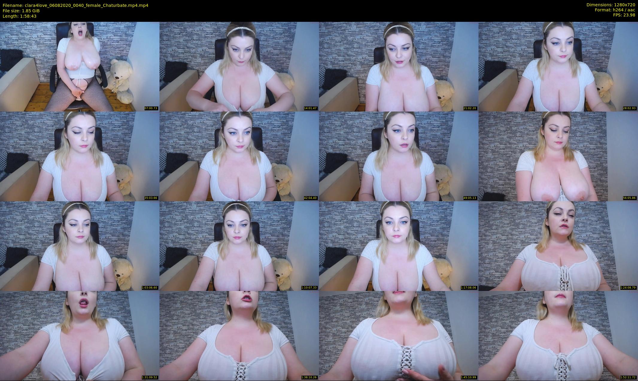 clara4love — 119 minute Chaturbate female cam show recording, 720p, Aug 6, 2020