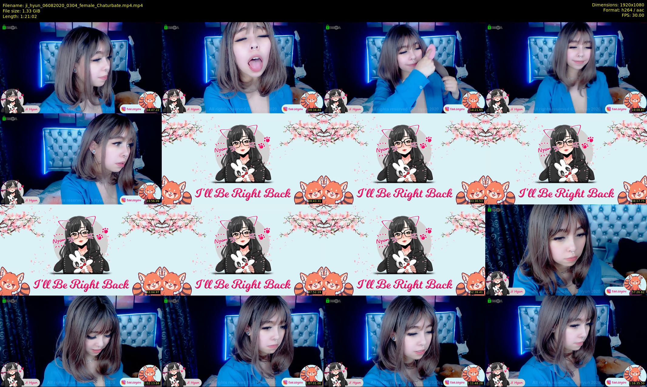 ji_hyun — 82 minute Chaturbate female cam show recording, 1080p, Aug 6, 2020