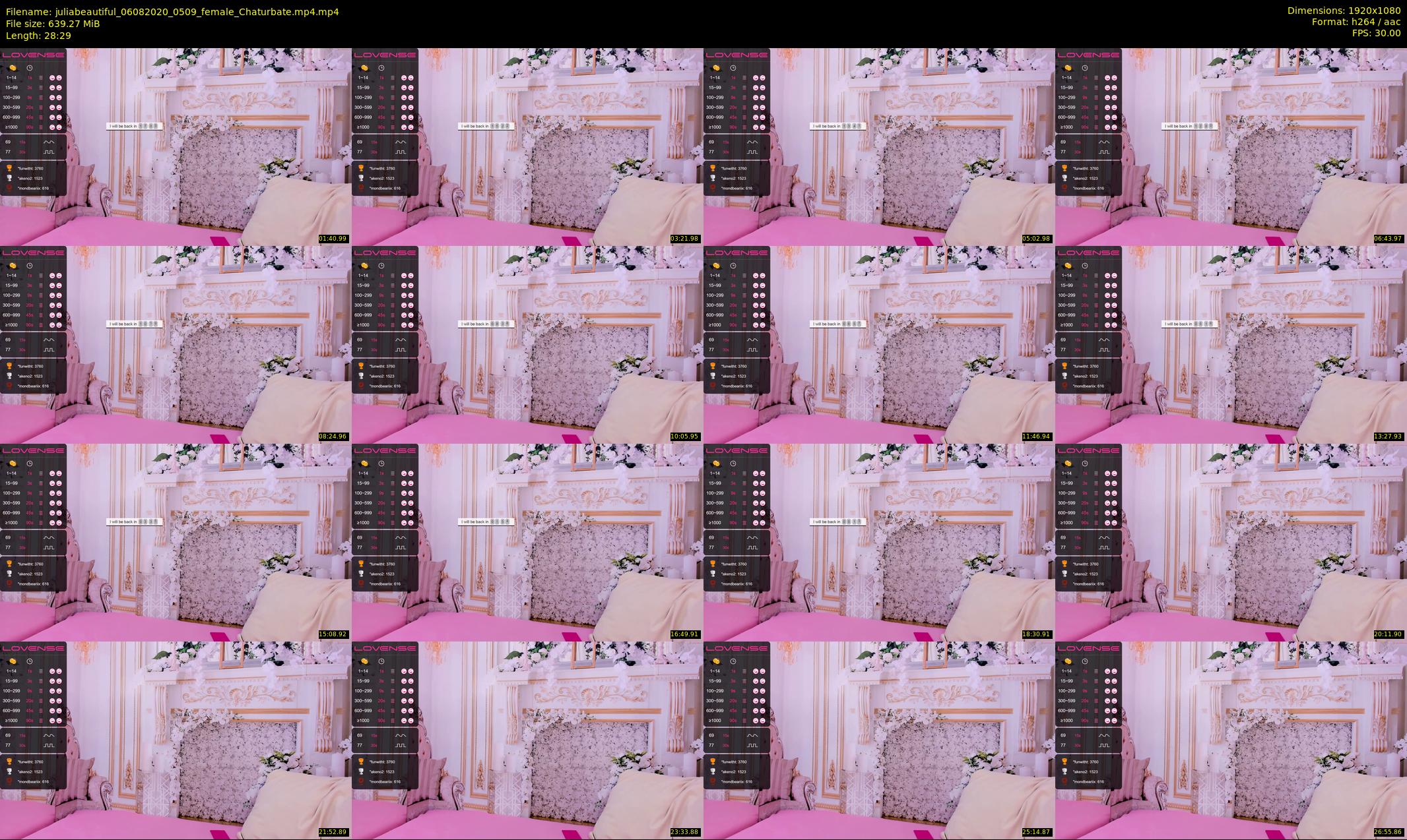 juliabeautiful — 29 minute Chaturbate female cam show recording, 1080p, Aug 6, 2020