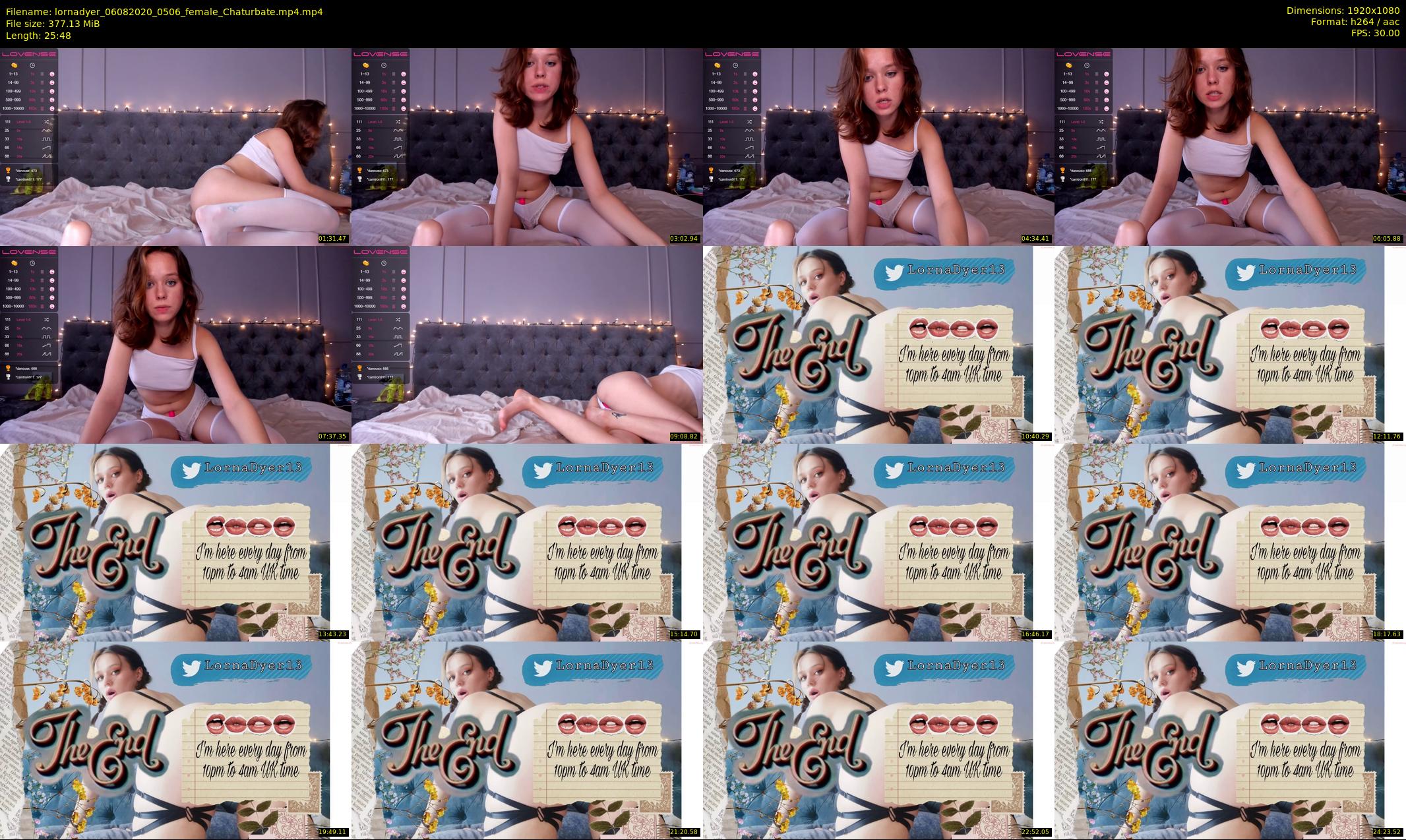 lornadyer — 26 minute Chaturbate female cam show recording, 1080p, Aug 6, 2020