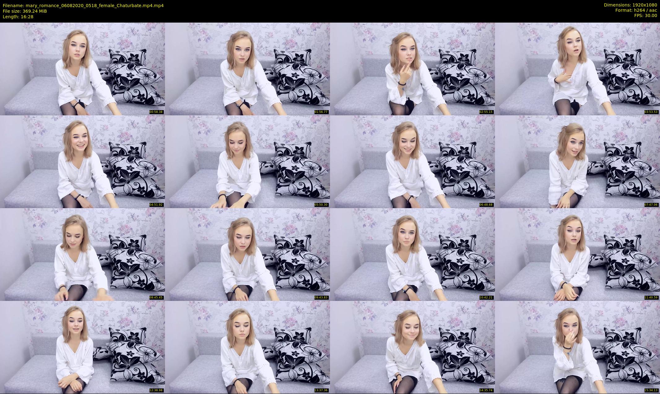 mary_romance — 17 minute Chaturbate female cam show recording, 1080p, Aug 6, 2020