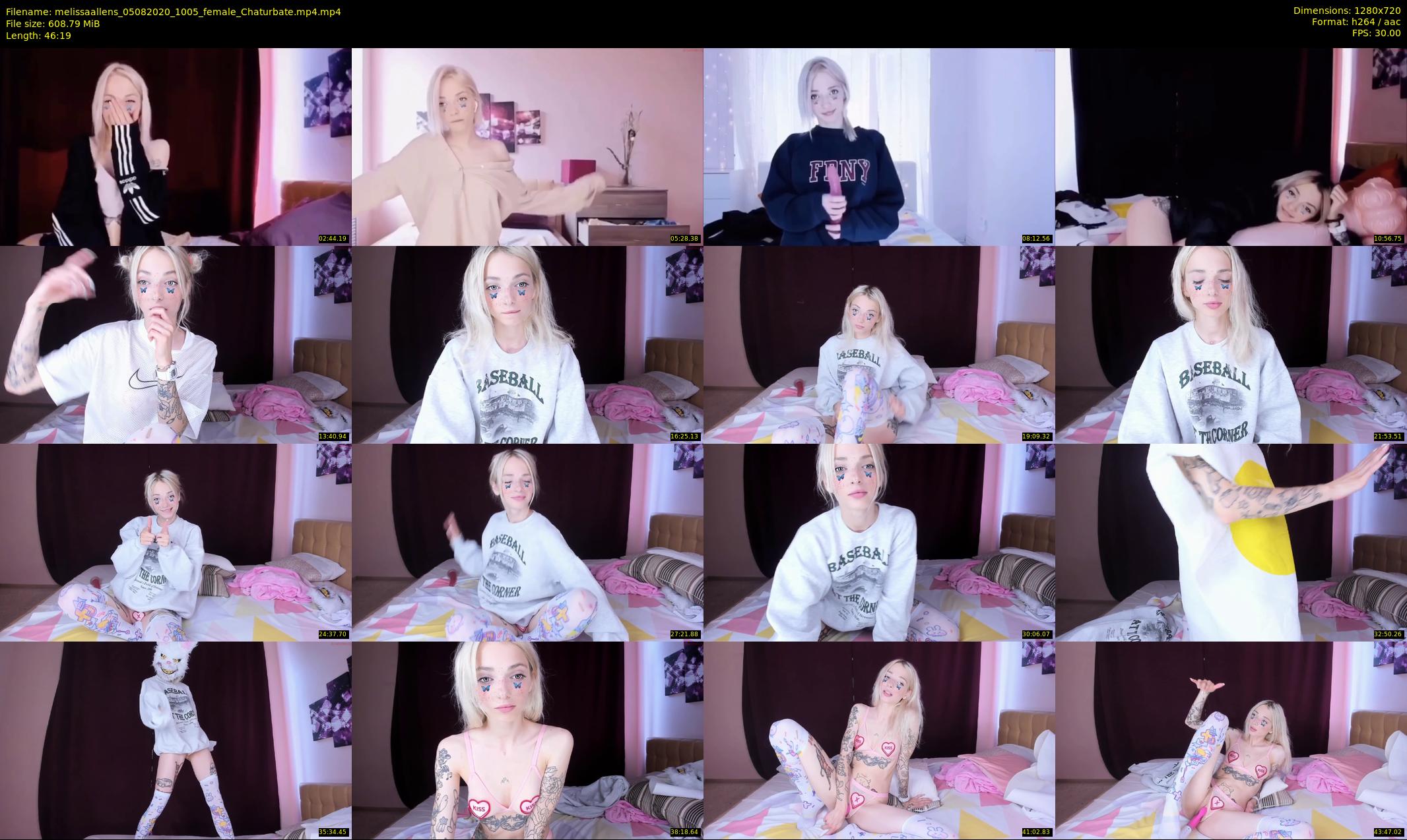 melissaallens — 47 minute Chaturbate female cam show recording, 720p, Aug 5, 2020